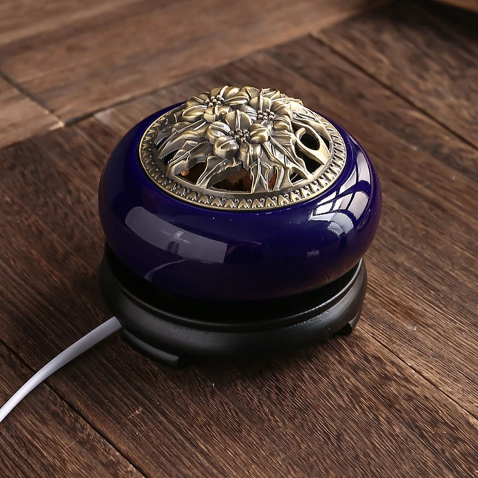 MIQXUAN Diffusore di Oli Essenziali, Bruciatore di Olio Essenziale Forno per Aromaterapia in Ceramica A Temperatura Regolabile Bruciatore per Aromaterapia Decorativo per Regalo di Nozze di Compleanno