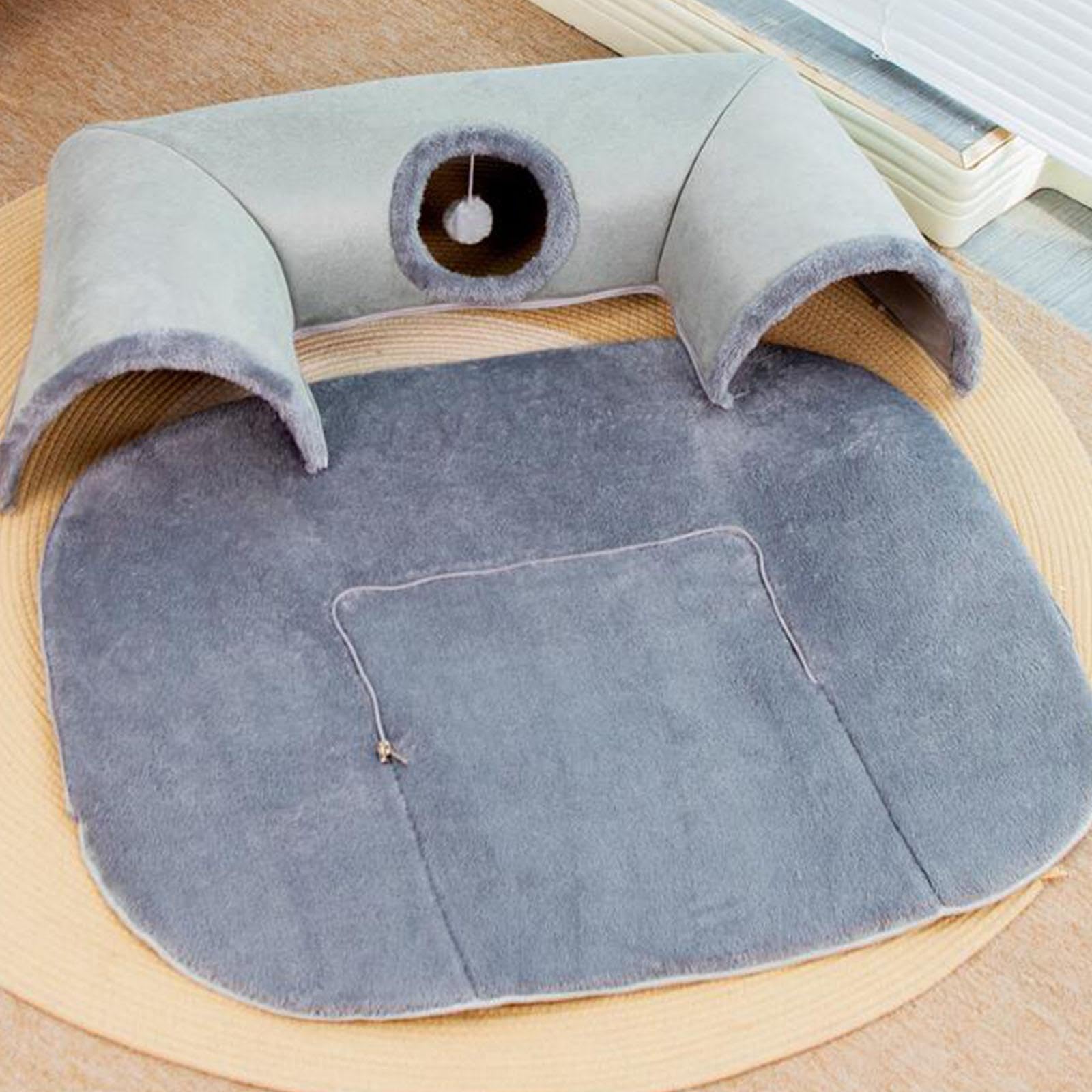 Tunnel de Jeu pour Chat, Tapis de Jeu, Lit pour Furet et Lapin, Tunnel, Exercice, Tubes en Forme de U pour Chat, Jouet pour Lapins et Chats Domestique, Grand