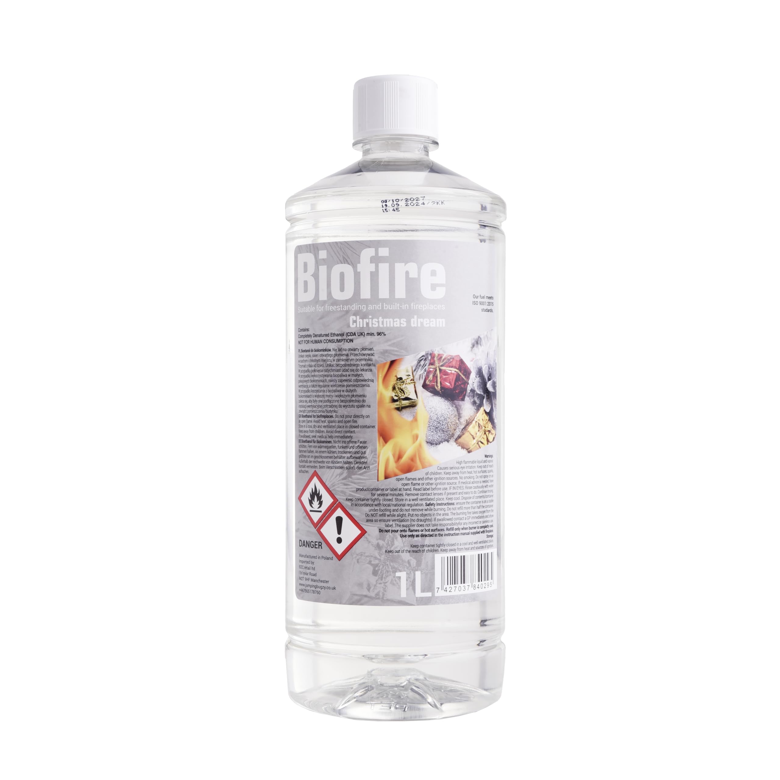 B2c Lavender Bioethanol Scented Liquid Fuel Eco Line Premium Grade Quality, Clean Burn 1L Containers (Christmas Scent, 6L)