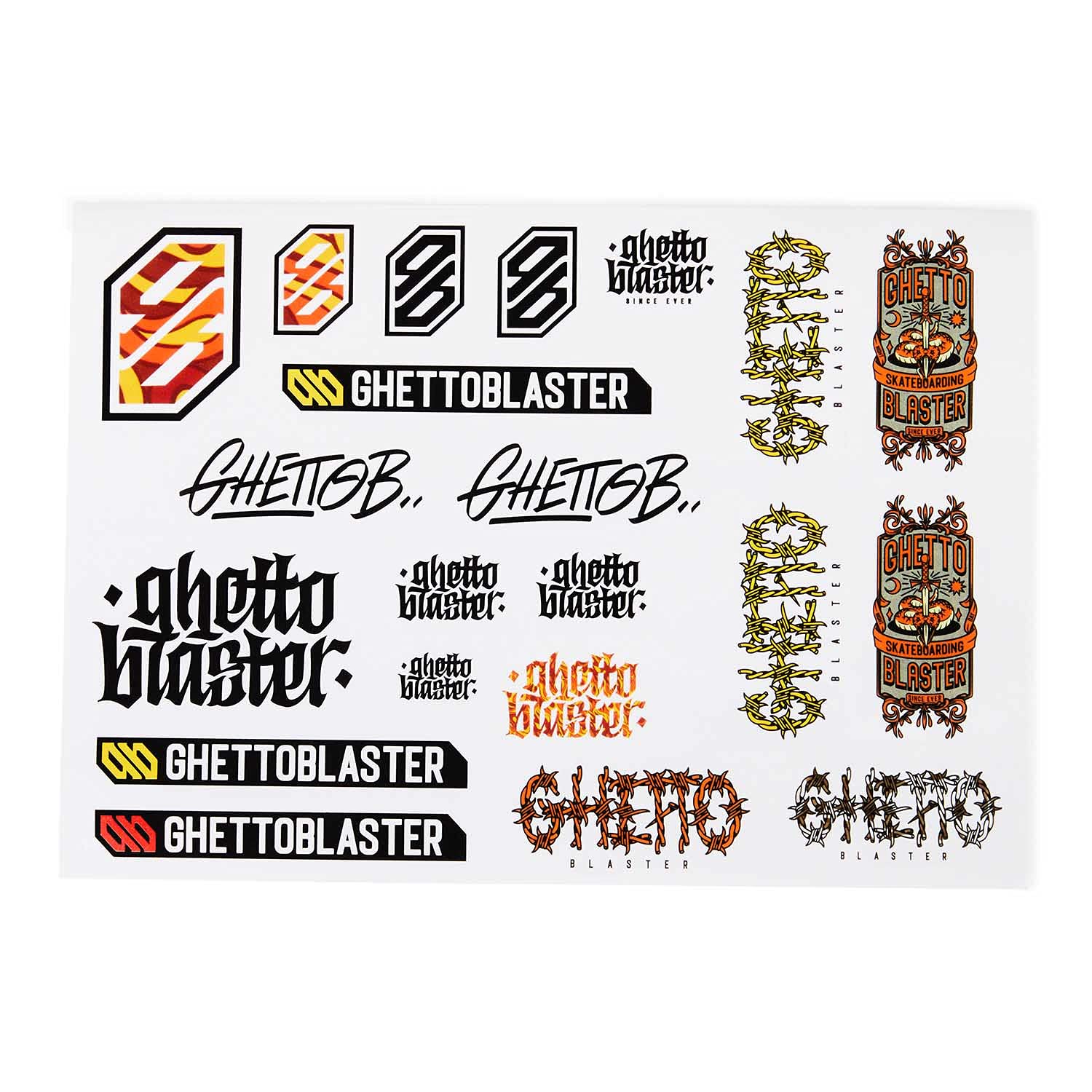 Ghetto Blaster Kobra Yel 8.0" Planche Skateboard complet