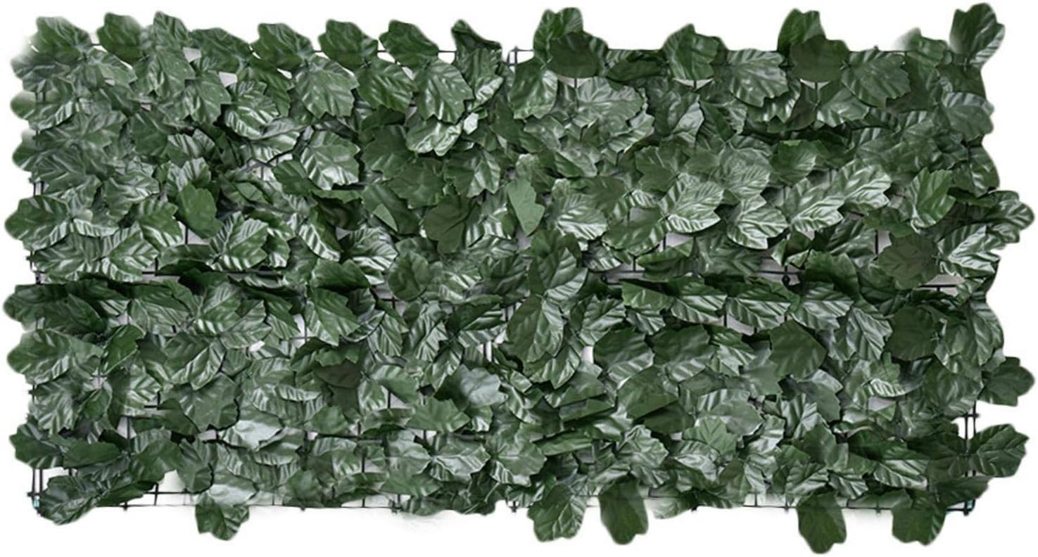 Botiniv Künstliche Efeu Hecke, Gefälschte Pflanze Hängen Rattan Blatt Zaun Netz Anti-Ultraviolett Balkon Sichtschutz, Patio Zaun Garten Wanddenkoration