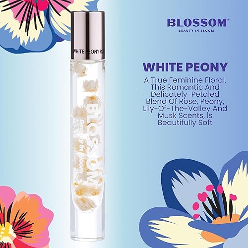 Miniatura 2 de Blossom Aceite de perfume roll-on Rollerball con ingredientes naturales + aceites esenciales, infundido con flores reales, fabricado en Estados