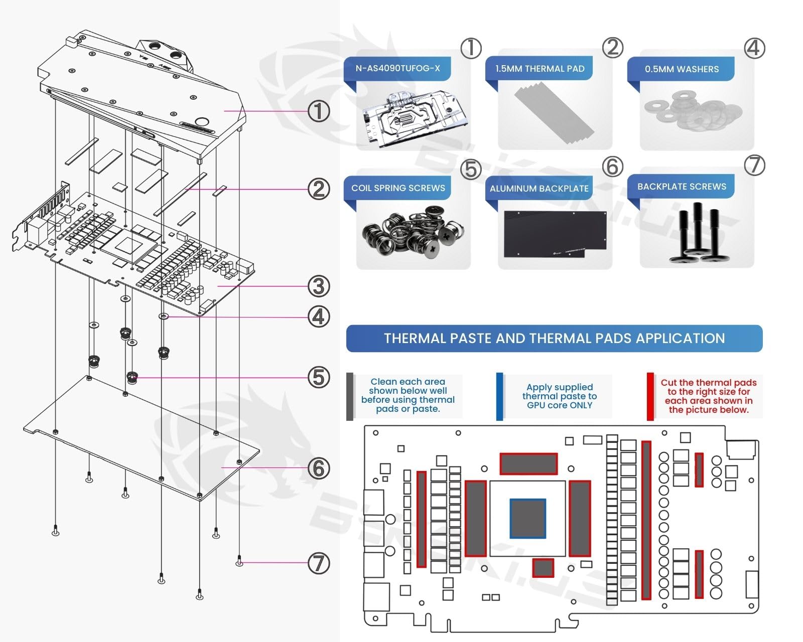 Amazon.com: Bykski Full Coverage GPU Water Block and Backplate for 