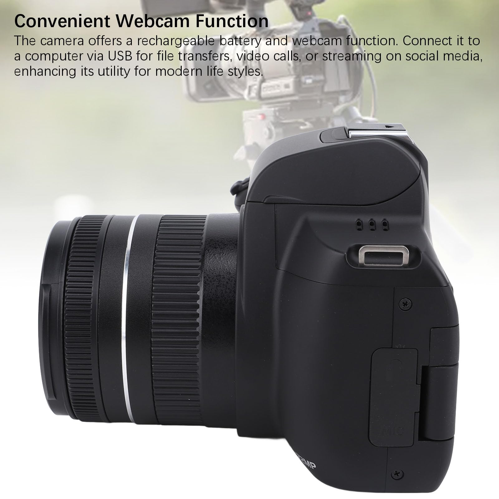 Fotocamera digitale 4K per fotografia, autofocus Vlogging fotocamera con obiettivo telescopico 3 pollici IPS schermo, 72 MP HD 12x zoom digitale micro fotocamera SLR per principianti di viaggio