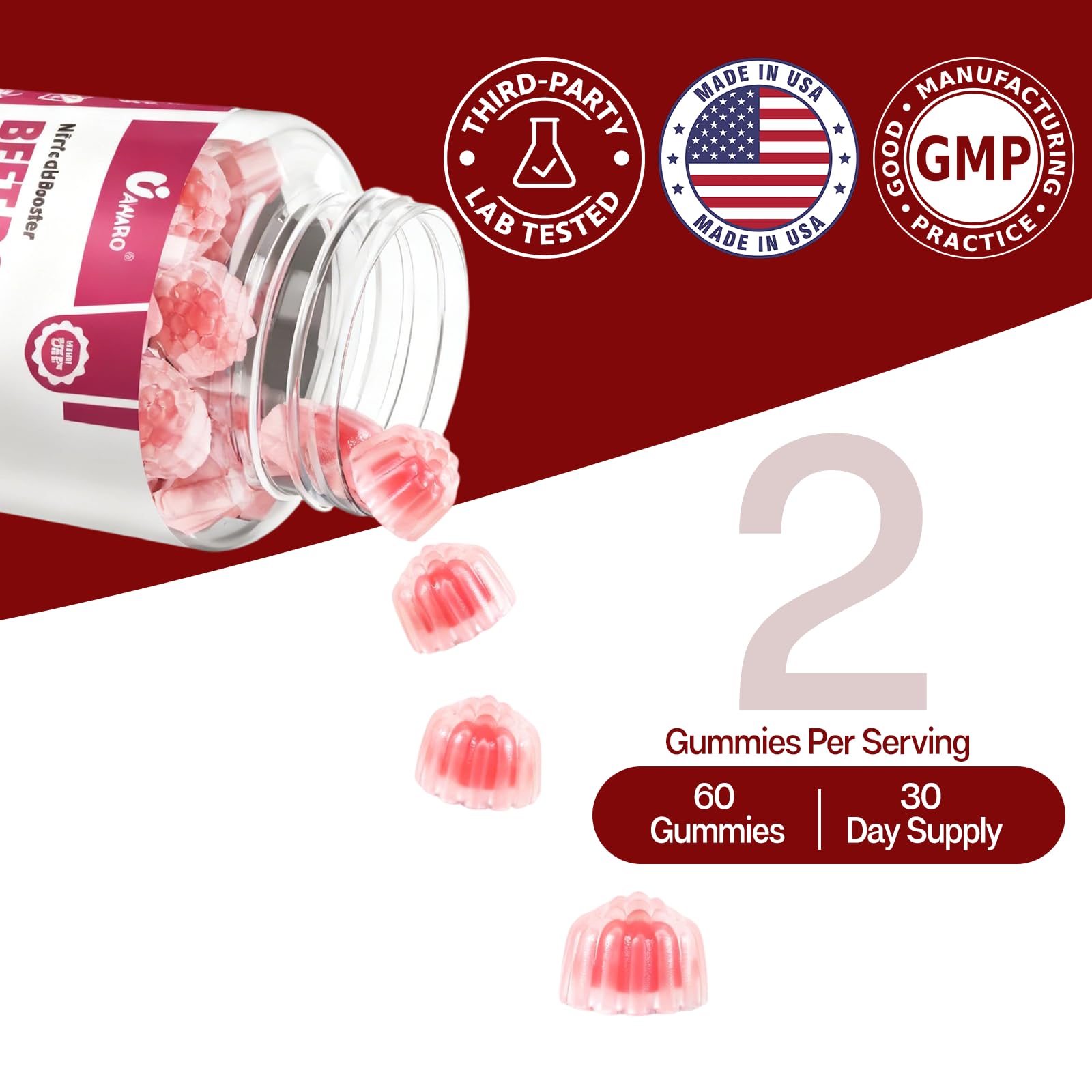 Beet Root Gummies Nitric Oxide Supplement with L-Citrulline & L-Arginine — Amazon image 8