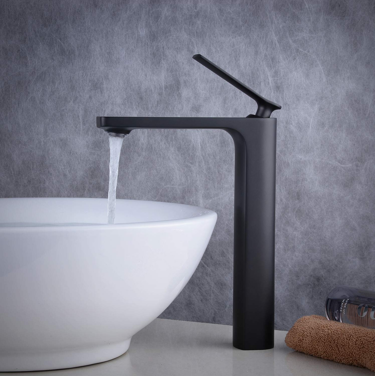 Robinet salle de bain haut – Inox brossé pour vasque surélevée
