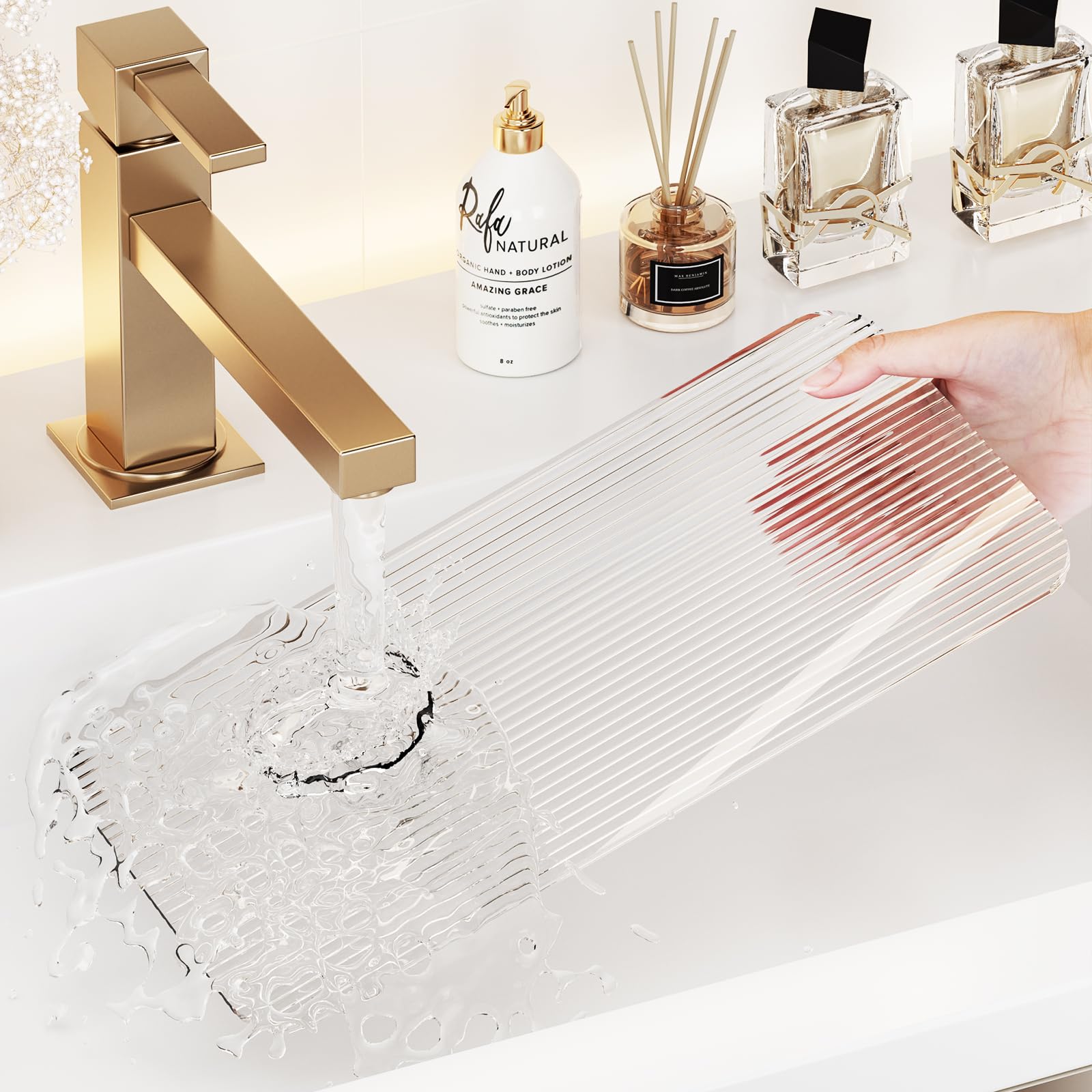Organizador de esquina de 2 niveles, organizador de cosméticos para el cuidado de la piel, bandeja de perfume para encimera de baño, organizador de tocador, estante de almacenamiento de especias de
