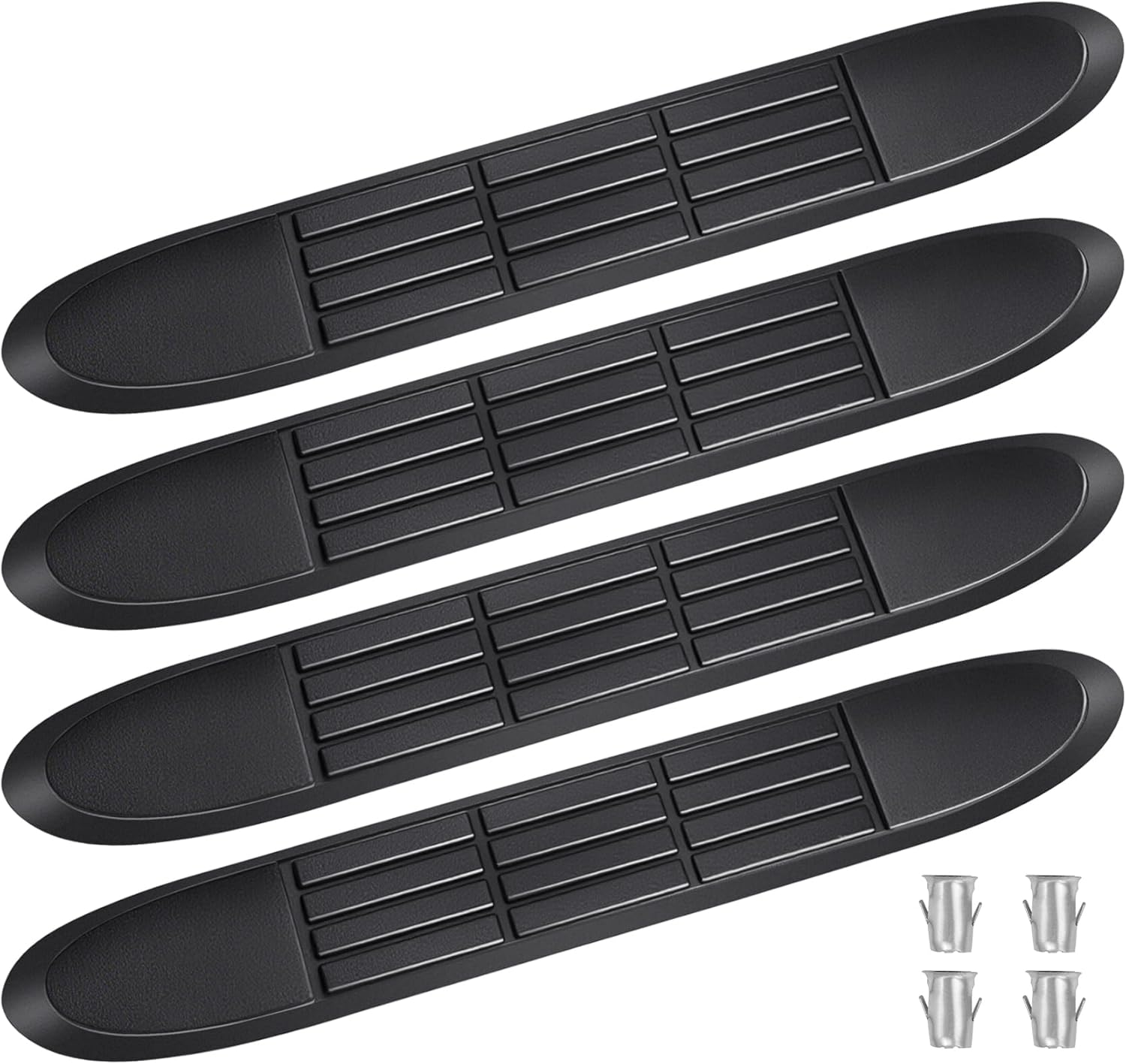 Replacement Step Pad for 3" Round Tubes with 4 Holes, 19.6" X 3.1" – Durable Non-Slip Replacement Step Pad Set of 4, Easy Installation——Verify Tube Size & Hole Spacing! xng-25