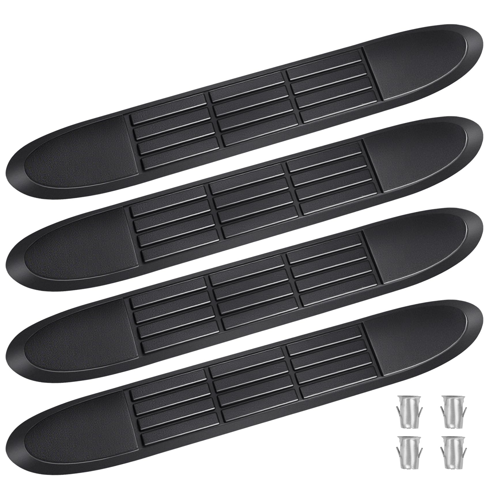 Replacement Step Pad for 3" Round Tubes with 4 Holes, 19.6" X 3.1"(18.6" Outer Hole Spacing) – Durable Non-Slip Replacement Step Pad Set of 4, Easy Installation——Verify Tube Size &amp; Hole Spacing!