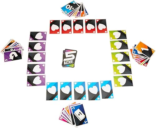 Miniatura 11 de Juego de cartas de 5 vivos, juego de ritmo rápido para niños y familias, fácil de aprender, divertido juego familiar para edades de 8 años en