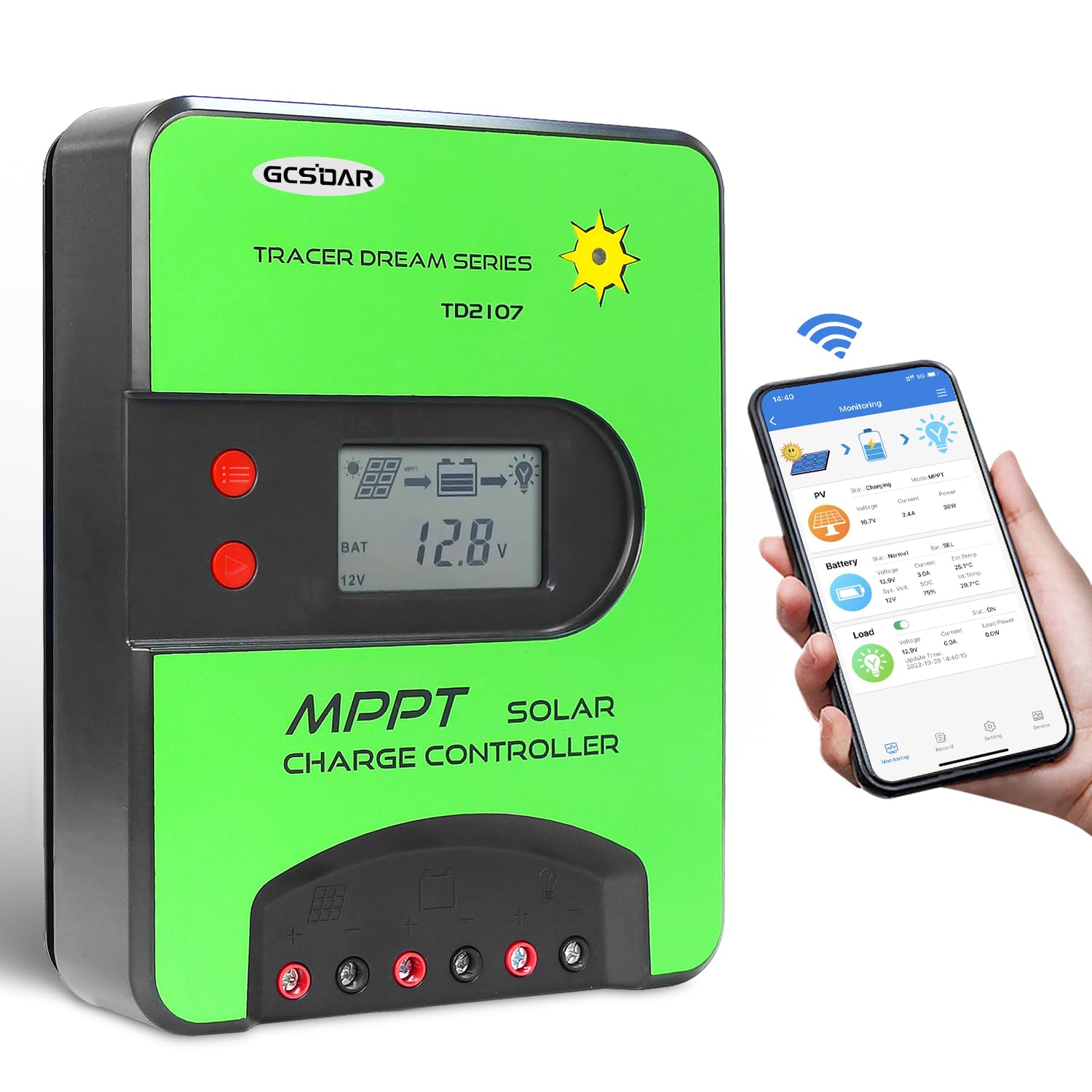 Snapklik.com : GCSOAR 15A MPPT Solar Charge Controller 12V/24V ...