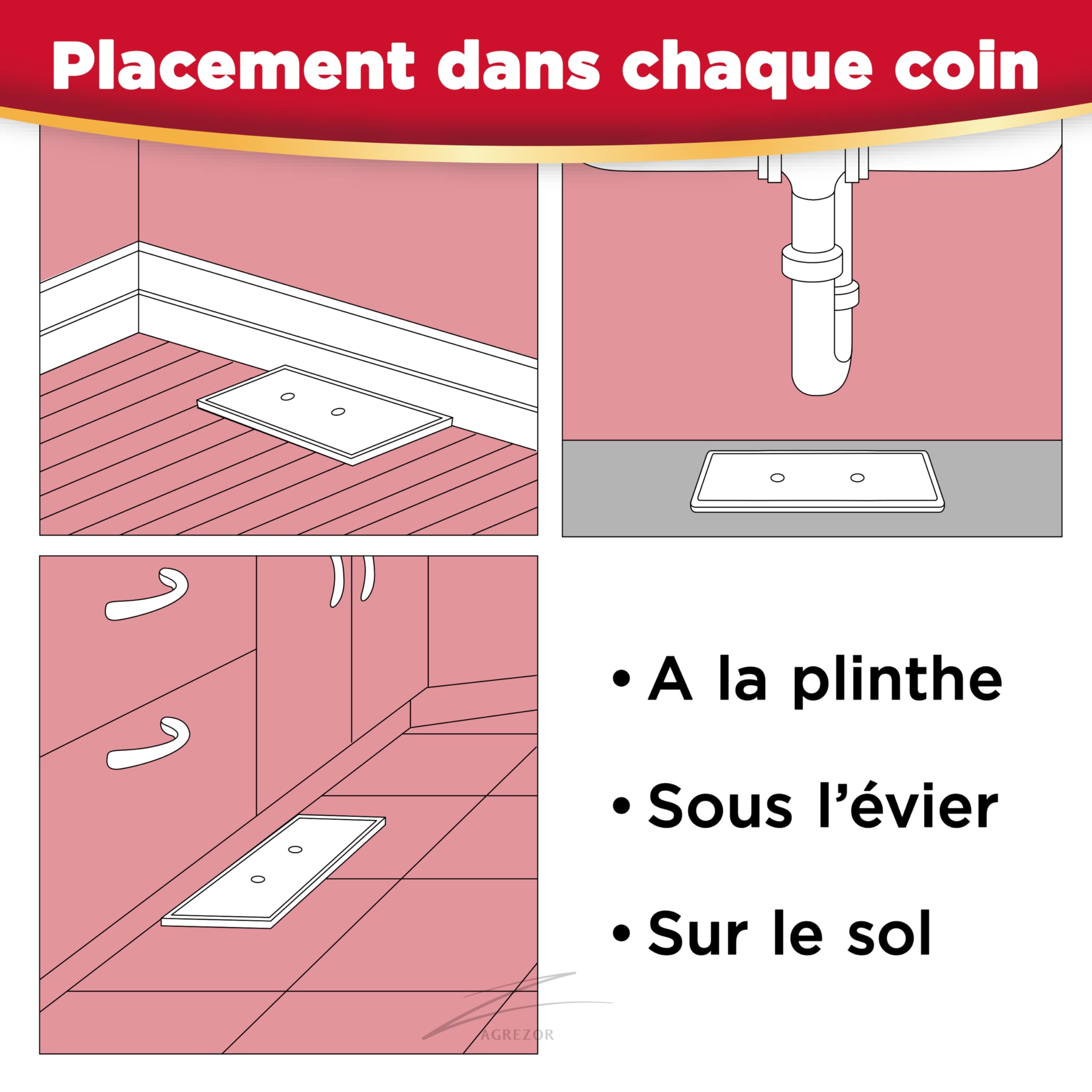 Catchmaster Piège à Souris Collante 12x – Solution Efficace Anti-Rongeurs – Colle Pré-Appâtée – Adhésif Puissant – Attrape Souris Collant pour Insectes