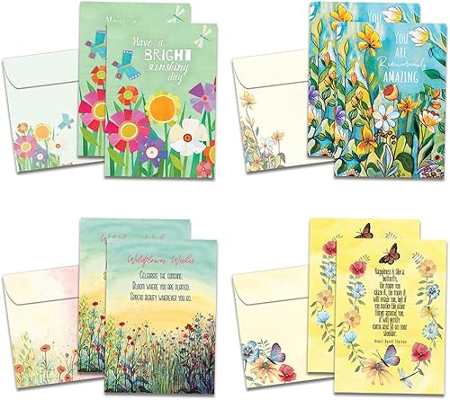 Tree-Free Greetings - Tarjetas de cumpleaños - Diseños artísticos - 8 tarjetas + sobres a juego - Fabricado en Estados Unidos - Papel 100% reciclado