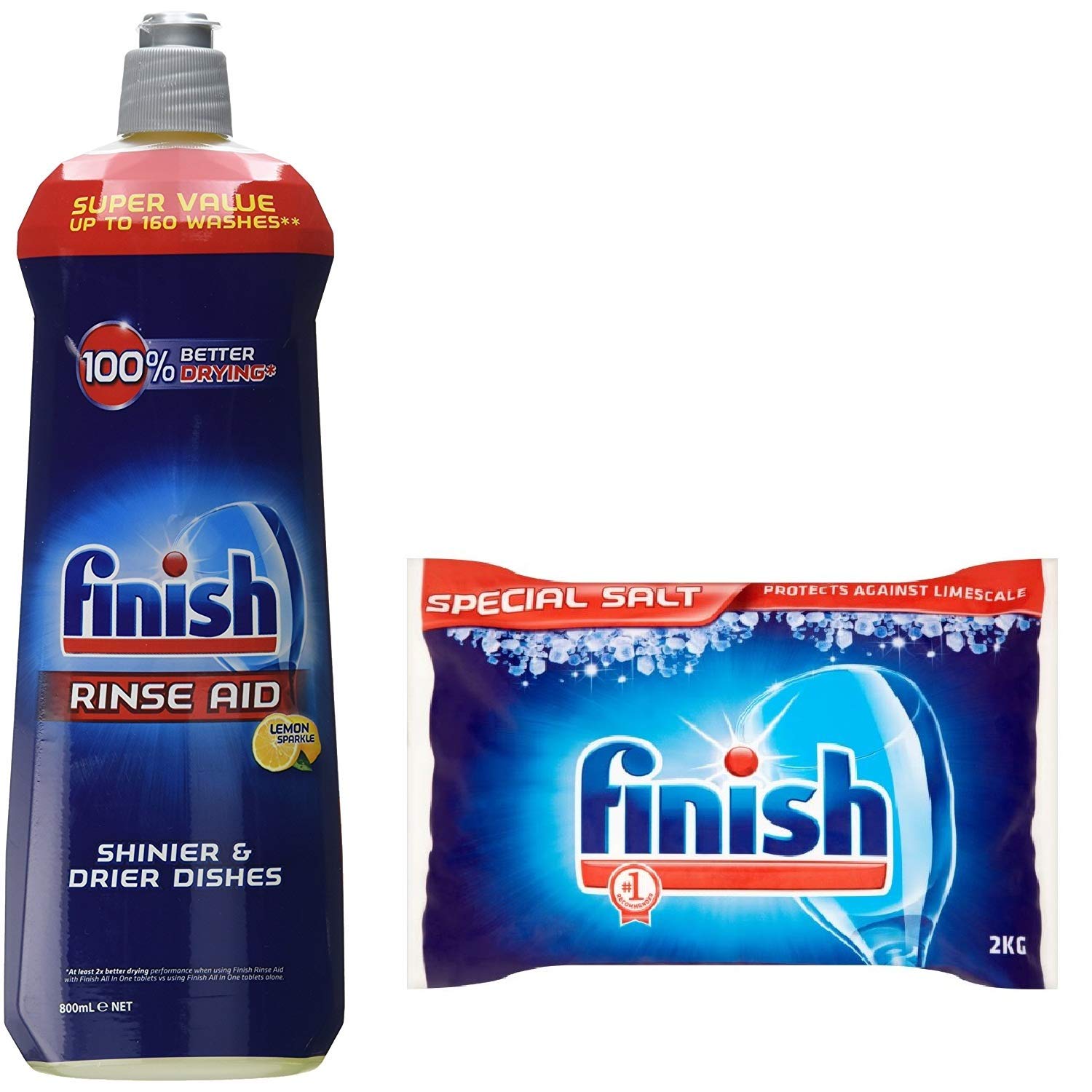 Finish Dishwasher Rinse aid Lemon 800ml & Dishwasher Salt 2kg (B07S7326QY) Amazon Price History, Amazon Price Tracker
