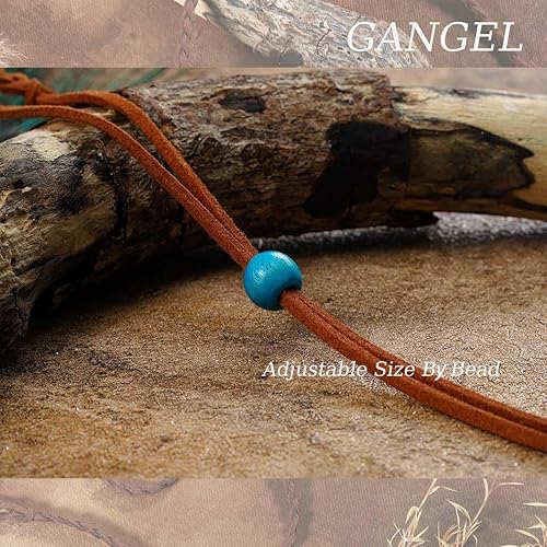 Miniatura 5 de Gangel Diadema de plumas turquesas, diadema de plumas indias hippie con plumas de pavo real, borla, cuerda de cáñamo para festival, diadema de