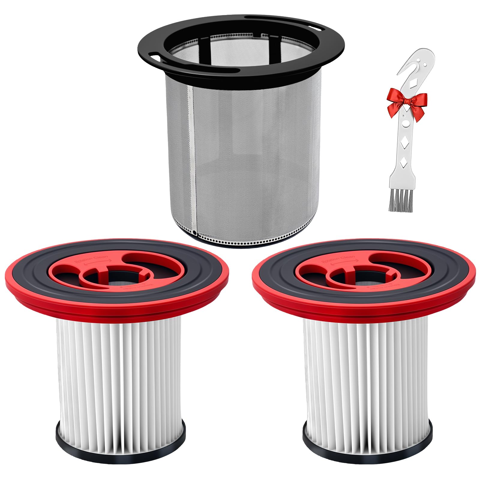 12040193 Filter for Bosch Unlimited Series 7 Cordless Vacuum Cleaners BKS711XXL, BBS711W, BBS712A, BCS711GB, BKS711MALL Washable HEPA filters with Stainless Steel Pre-filter