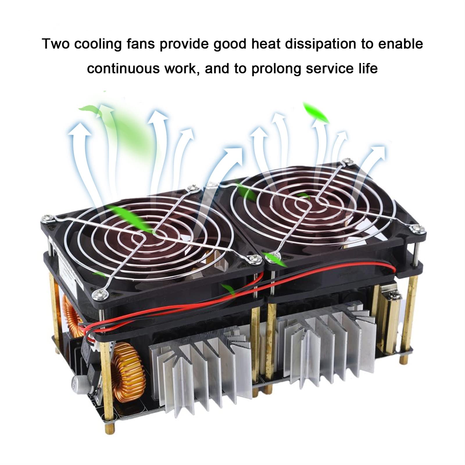 Nagrzewnica Indukcyjna, 2500W 50A DC 12-48V indukcyjna płyta grzewcza ZVS moduł zasilający wysokiej częstotliwości niskiego napięcia sterownik Flyback nagrzewnica cewki(2500W)