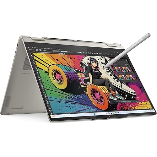 Lenovo Yoga 7 2-in-1 2025 Copilot+ PC with 14” OLED HDR 500 True Black 100% DCI-P3 Touchscreen, AMD Ryzen AI 7 350 Processor, 16GB LPDDR5X-7500MT/s Memory, 1TB SSD, Wi-Fi 7, Yoga Pen, and Win11 Pro