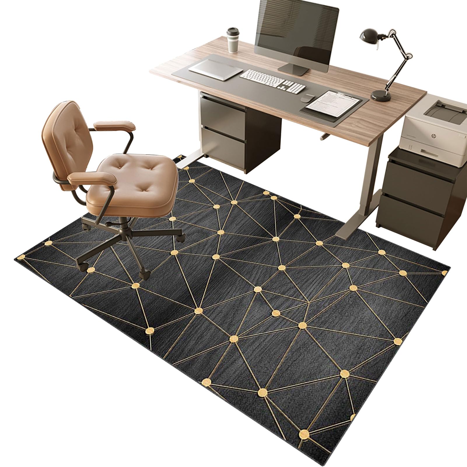 VETCS Gaming Stuhl Unterlage, Bürostuhl Unterlage, Bodenschutz Matte für Bürostuhl, Schreibtischstuhl Unterlage für zu Hause, Bodenschutzmatte für Hartböden, Gaming Teppich für Parkett 120 x 140 cm
