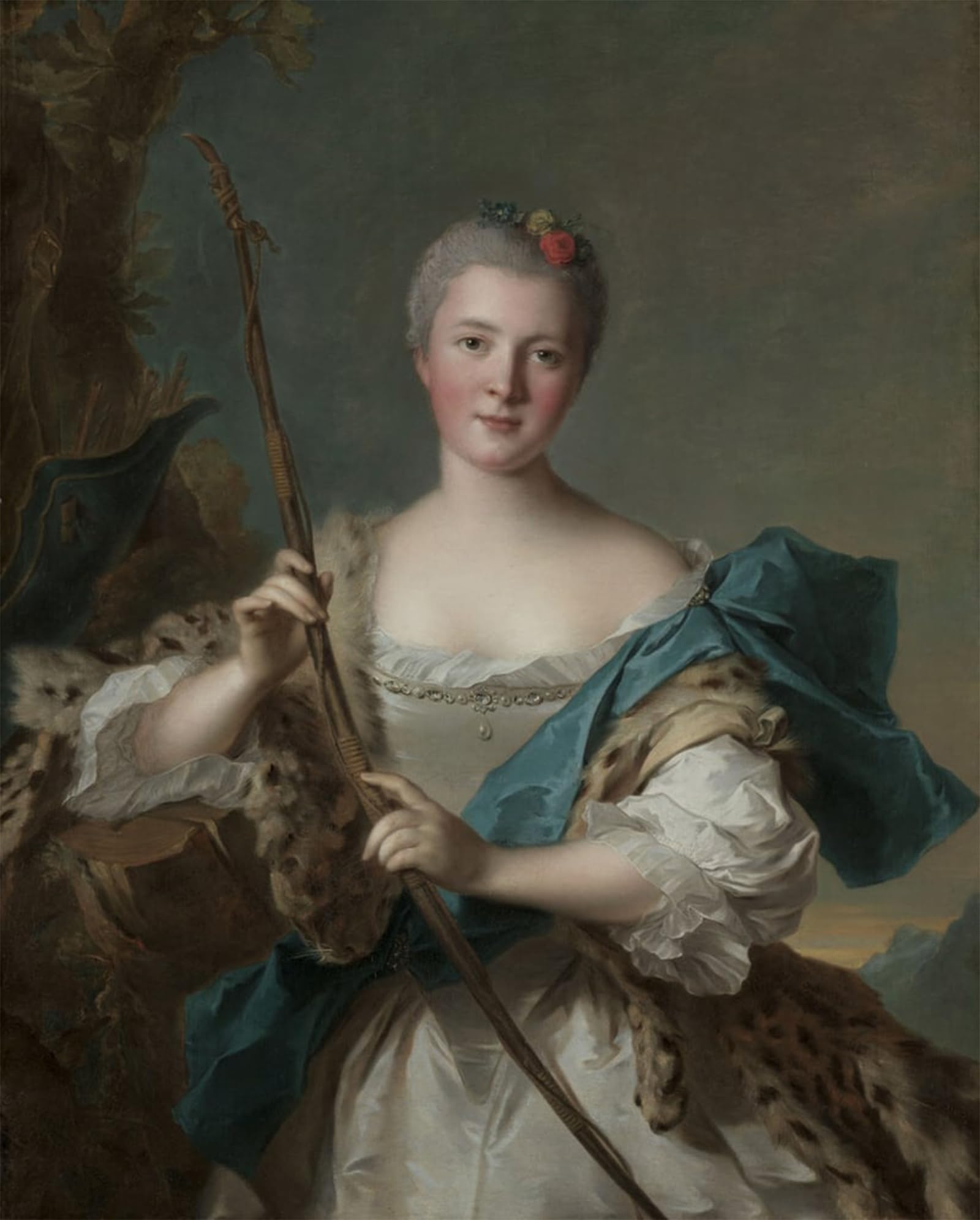 SERENDIPITP Abstract Painting Mural Print Picture Wall Decor Painting Portrait of a Woman As by Jean Marc Nattier Vintage Wall Artwork for Home Decor 60x90cm
