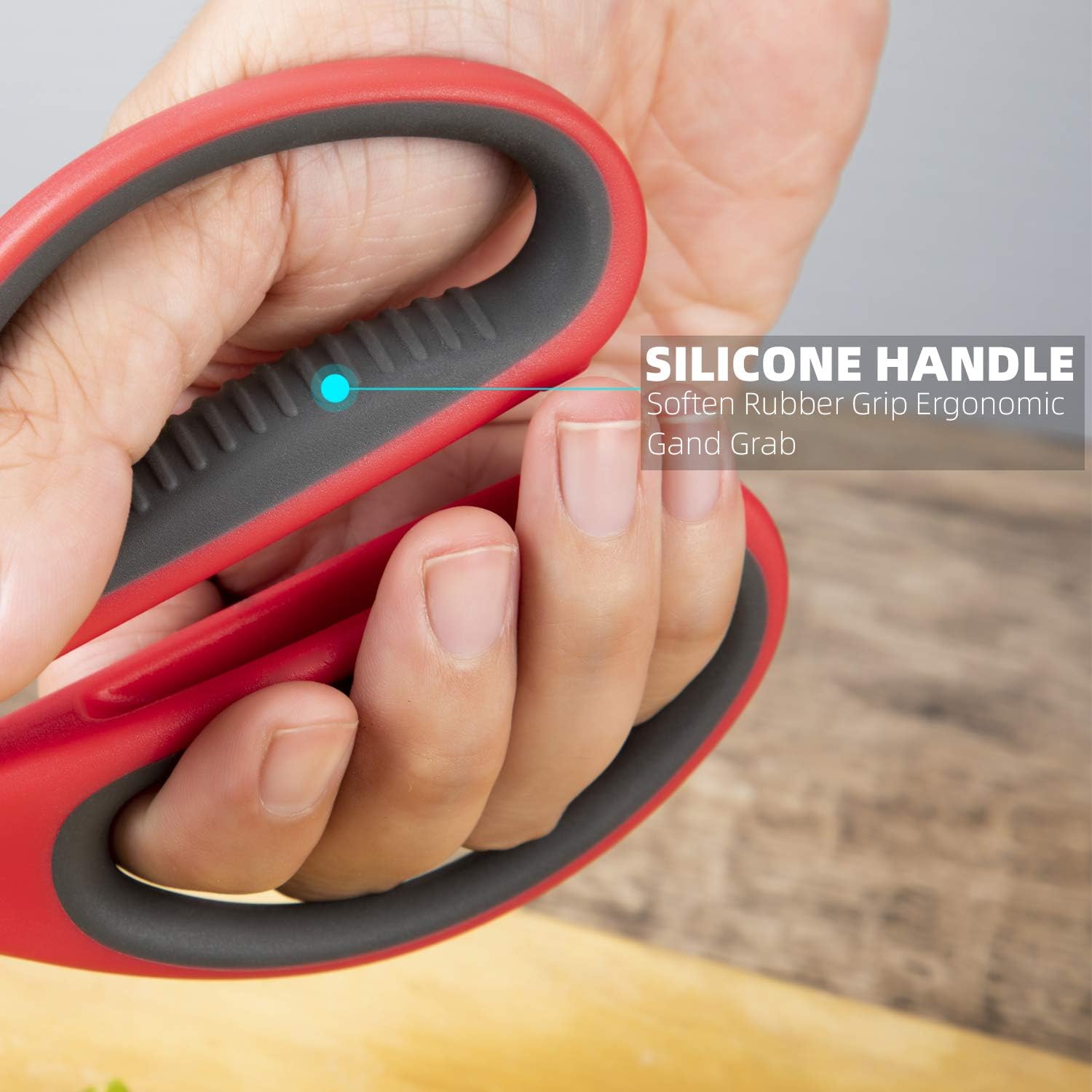 New Arrivals ACELONE Titanium Coating Kitchen Scissors - Heavy Duty Utility Come Apart Shears For Poultry, Chicken, Meat, Food, Vegetables - 8.86 Inch Long -With magnetic holder tainless steel cooking scissors