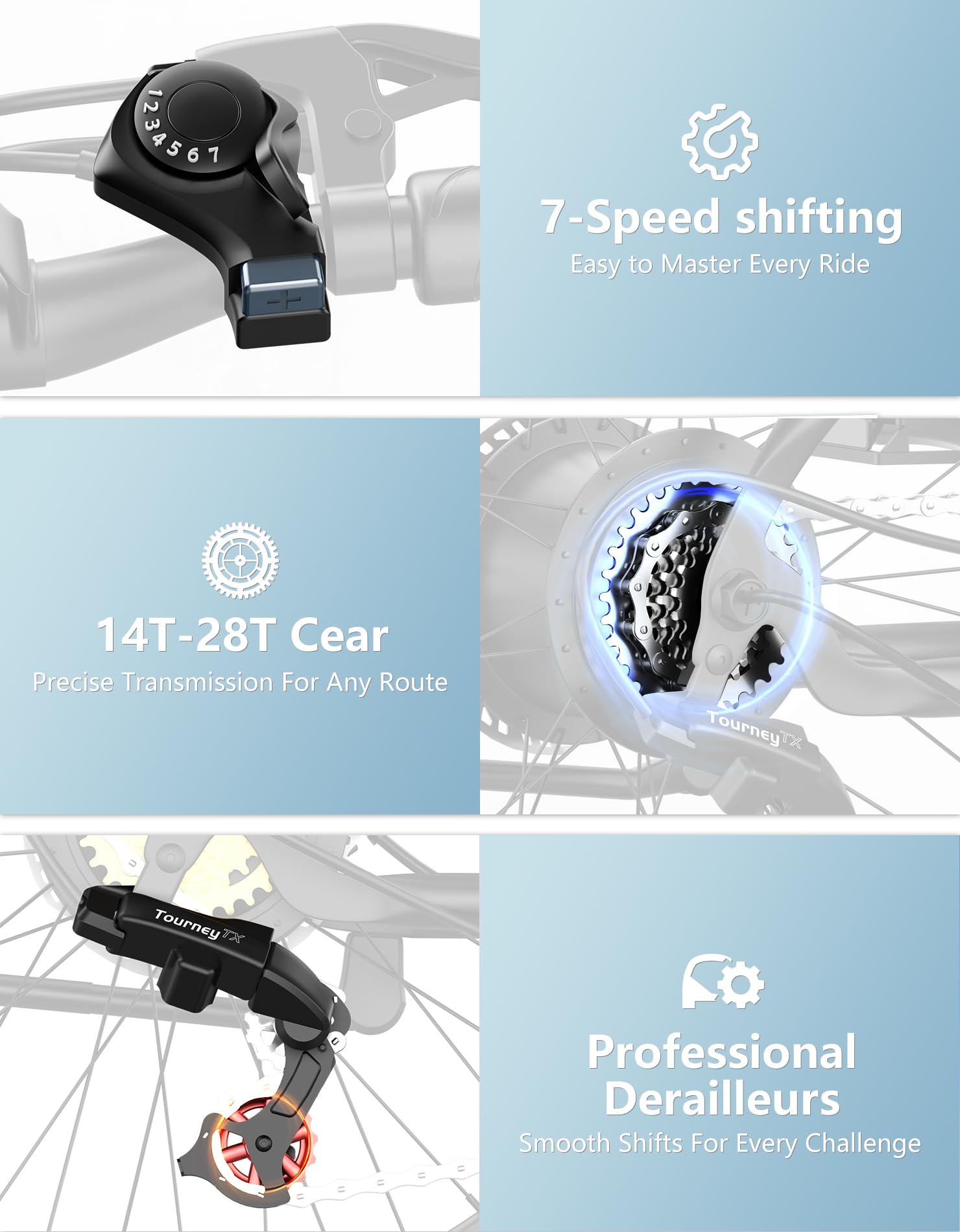 Electric Bike for Adults, 1500W Peak Mountain Ebike with 28 MPH, 65 Miles Range, 7 Speeds, 48V 10Ah Removable Battery 26" Ebike, UL2849 Certified