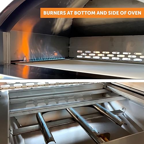 Miniatura 6 de Flame King Horno al aire libre para pizza y alimentos de gas propano para acampar, patio trasero, portón trasero