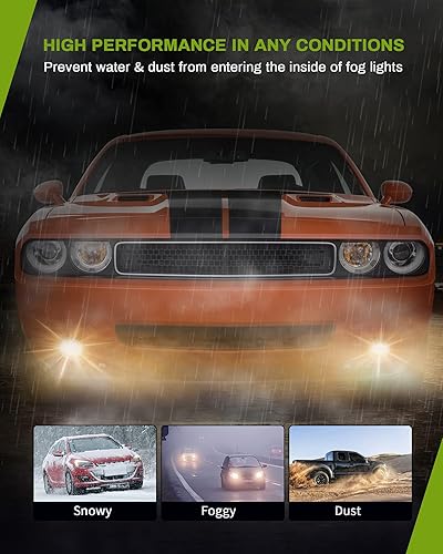 Miniatura 3 de AUTOSAVER88 Luces antiniebla compatibles con Dodge Caravan 05 06 07 2008 2009 2010 Challenger 2006 2007 2008 2009 Charger 07-09 Caliber 08-10