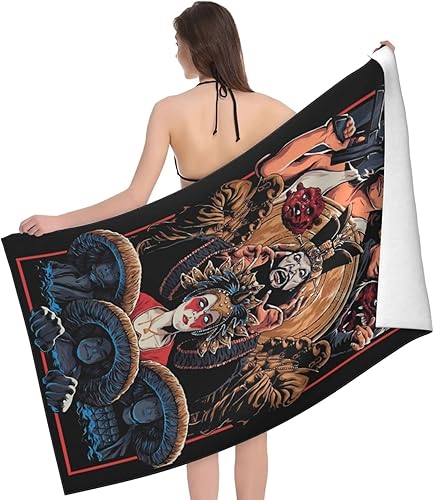 Miniatura 3 de BATCHONE Big Trouble Movie in Little Theme China Toalla de playa de secado rápido suave y ligera para piscina, toallas de baño para deportes, playa,