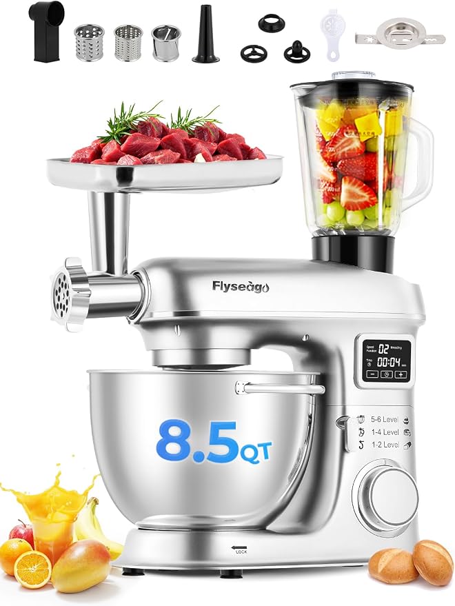 Stand Mixer 8-IN-1 8.5Qt 2000W 6 Speed Multifunction Fermentation