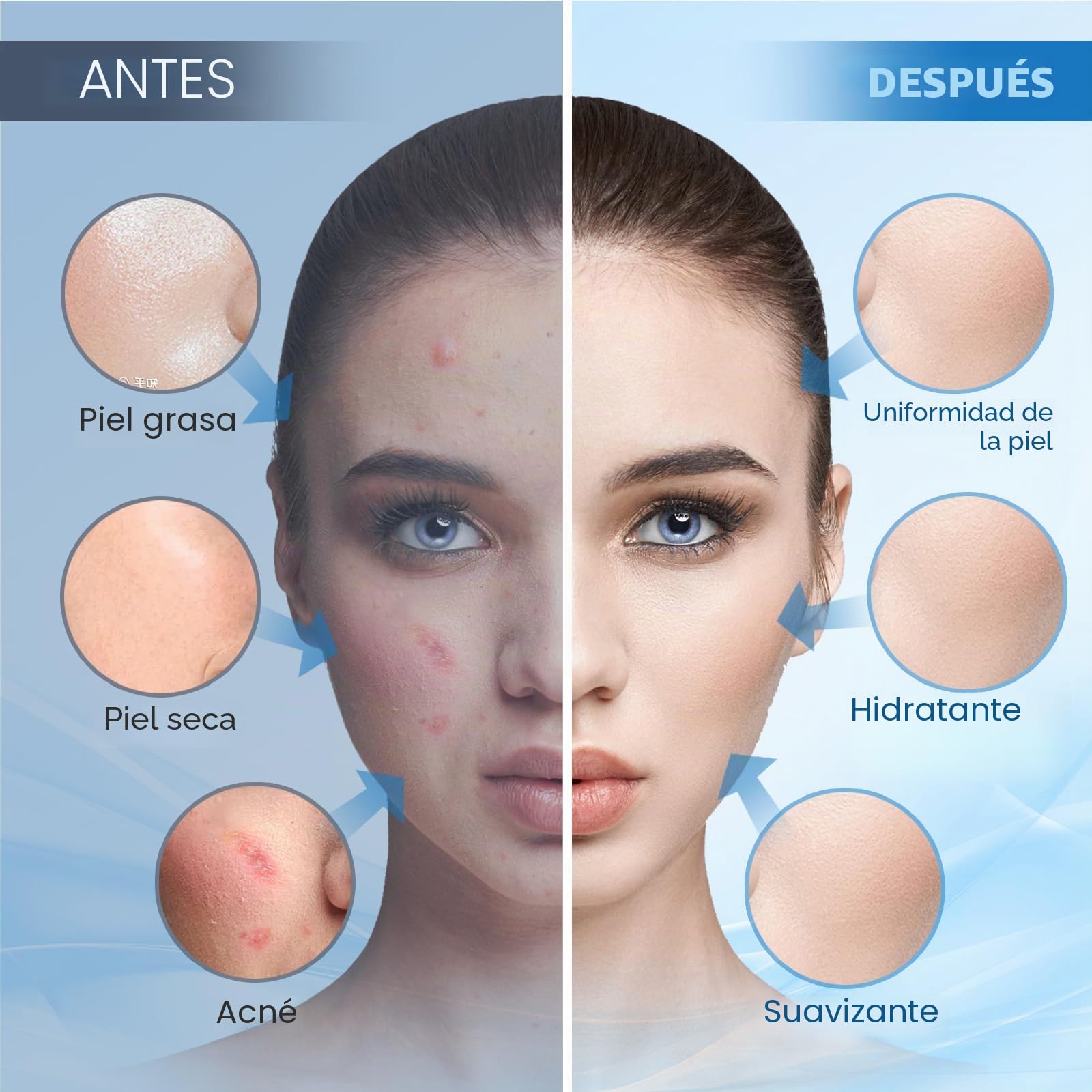 Máscara de Gelatina en Polvo para Faciales, Máscara Facial de Gelatina Hidratante y Nutritivo, Profesional Spa Mascarilla Facial en Polvo para Pelar, Hidratación Profunda 23 Fl Oz (Hyalorunic Acid)