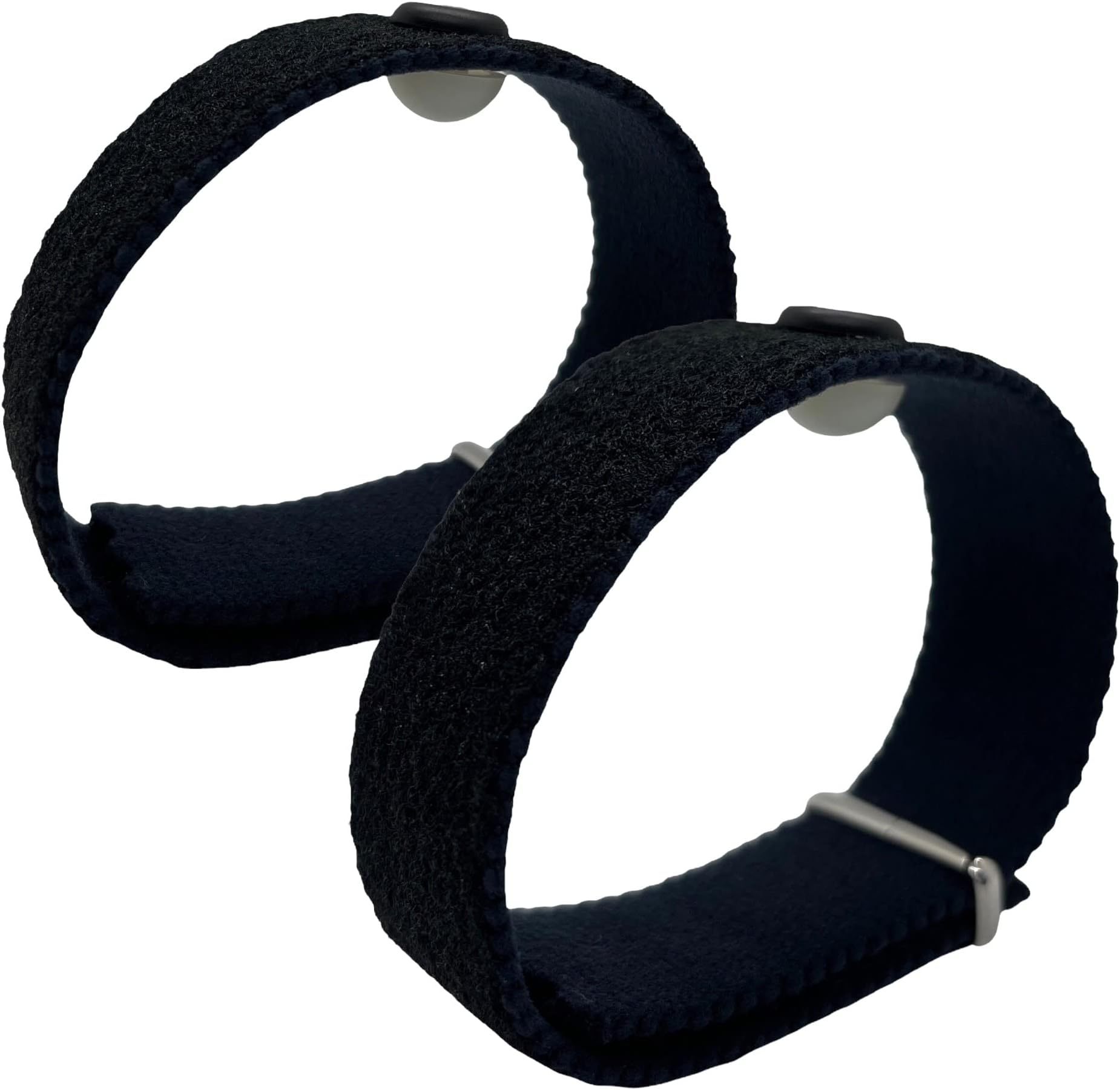 Acupressure Bracelets for Nausea, Travel Wristbands, Motion Sickness Bracelet, Natural Nausea Relief, Bracelet Pair (Medium 8", Black)