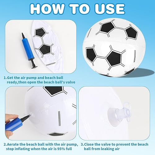 Miniatura 4 de 8 pelotas de playa de fútbol, inflables de 14 pulgadas, a granel para piscina, fiesta de cumpleaños, decoración de playa