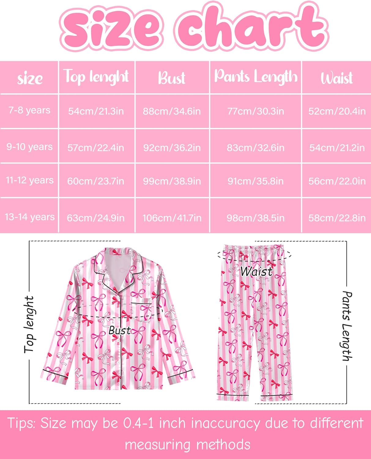 Sylfairy Girls Pajamas Silk PJS Set Satin Sleepwear Long Sleeve Jammies for Kids Button-Down Nightwear Loungewear 3-16 Years - Image 6