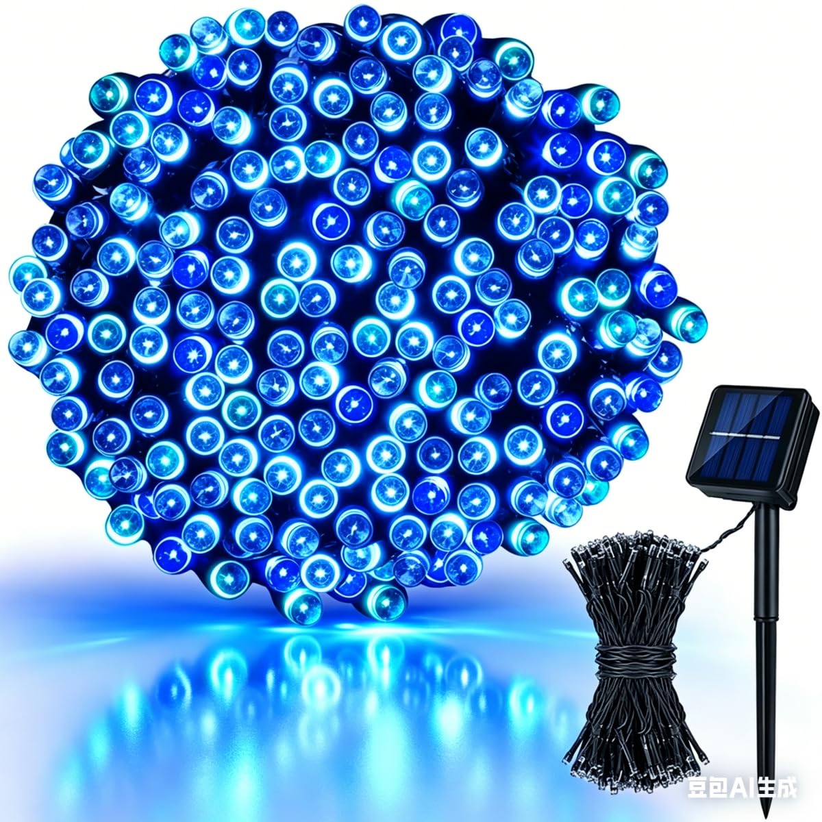 Treer Solar Lights Outdoor Garden, Solar Powered Fairy String Lights with 8 Modes IP66 Waterproof Outside Decorative for Patio, Yard, Festival, Parties, Wedding (Blue,22M 200LED)