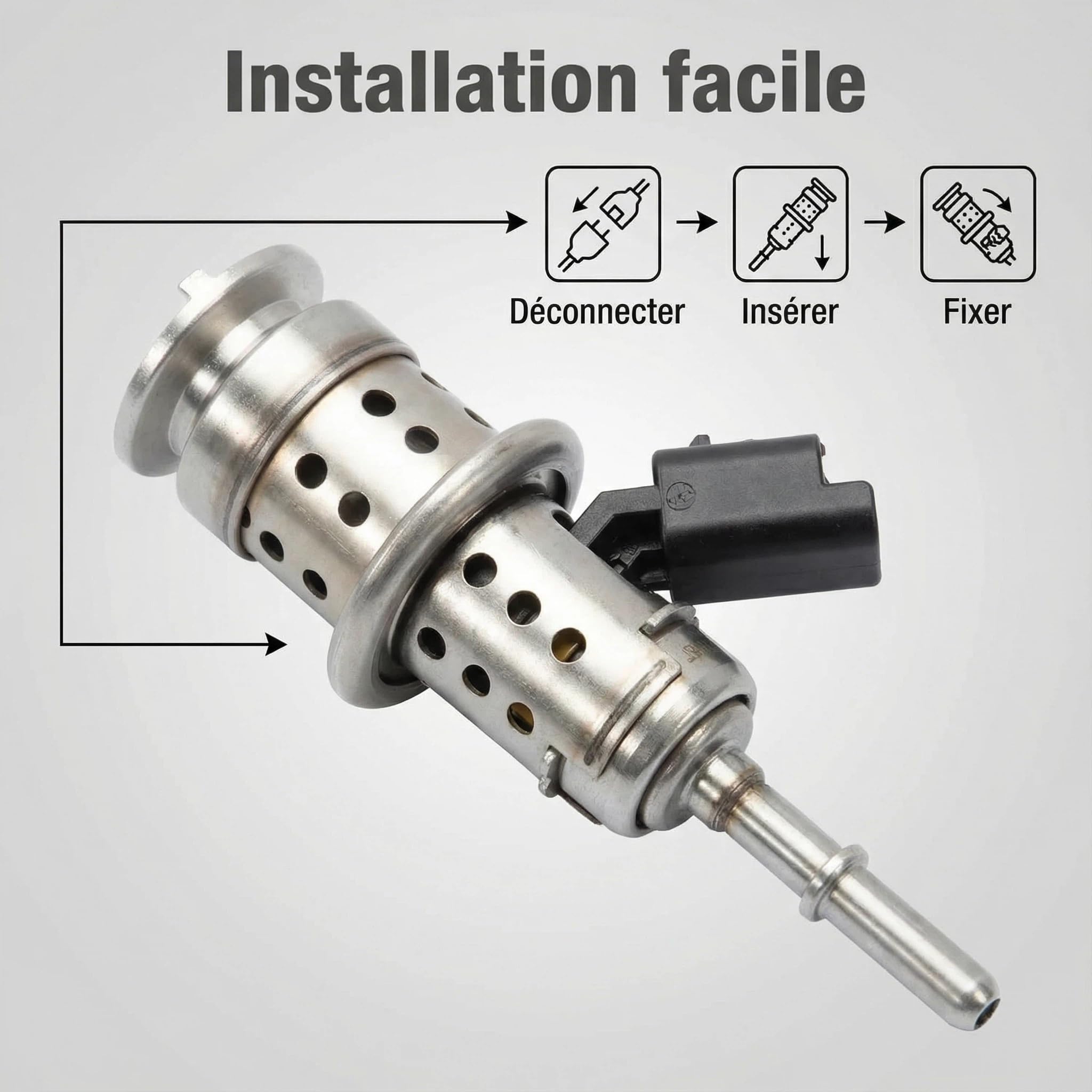 Compatible avec PEUGEOT CITROËN 9801187080 Injecteur Diesel Moteur 2.0 HDi - Pour 3008, 308, 5008, 508, Boxer, Expert, C4, C5, DS4, DS5