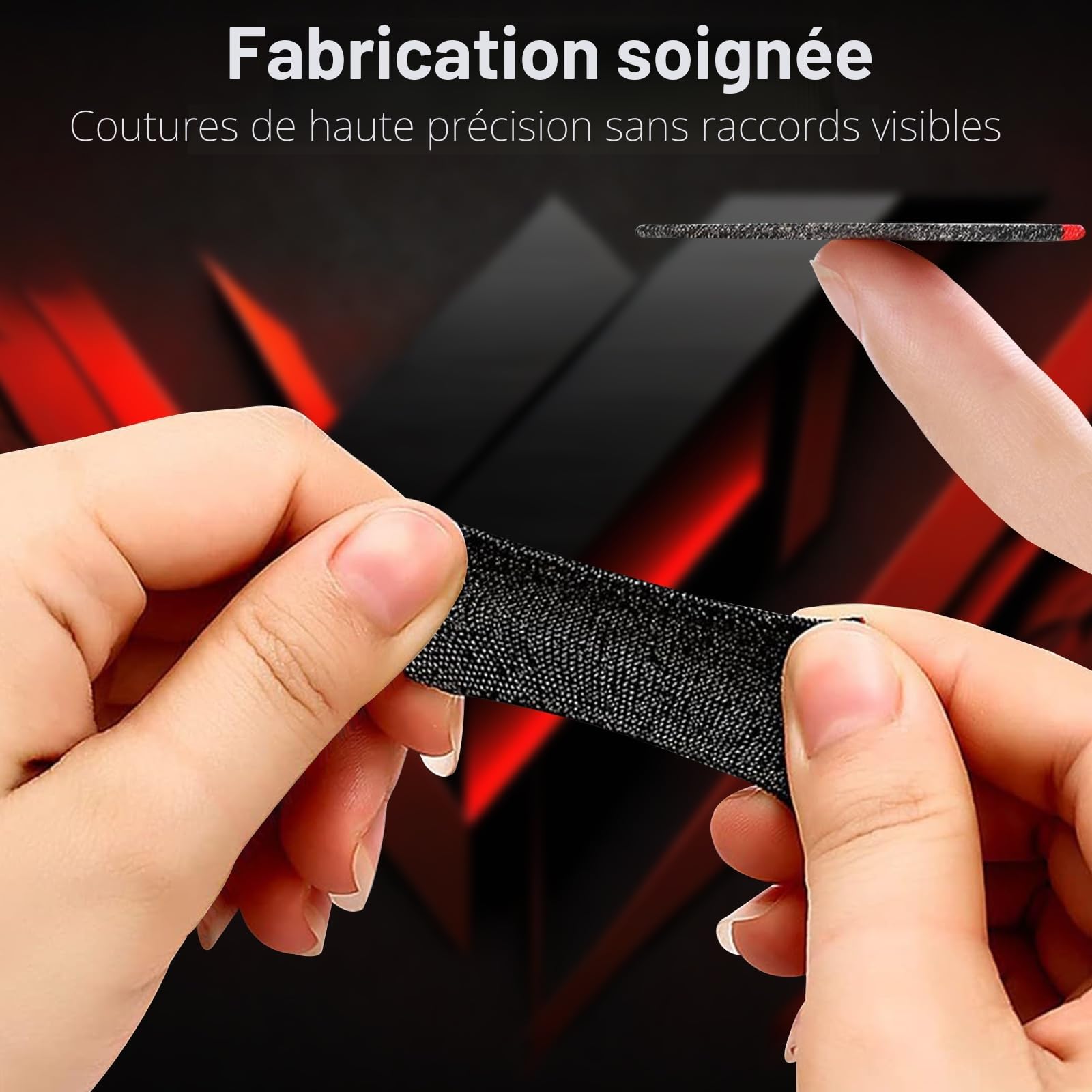 YOURKAY Gaming Finger Caps, 6 pièces Finger Sleeves Gaming, bouchons pour doigts de jeu, écran tactile, résistants à la transpiration et respirants en fibre d'argent, adaptés à tous les appareils à