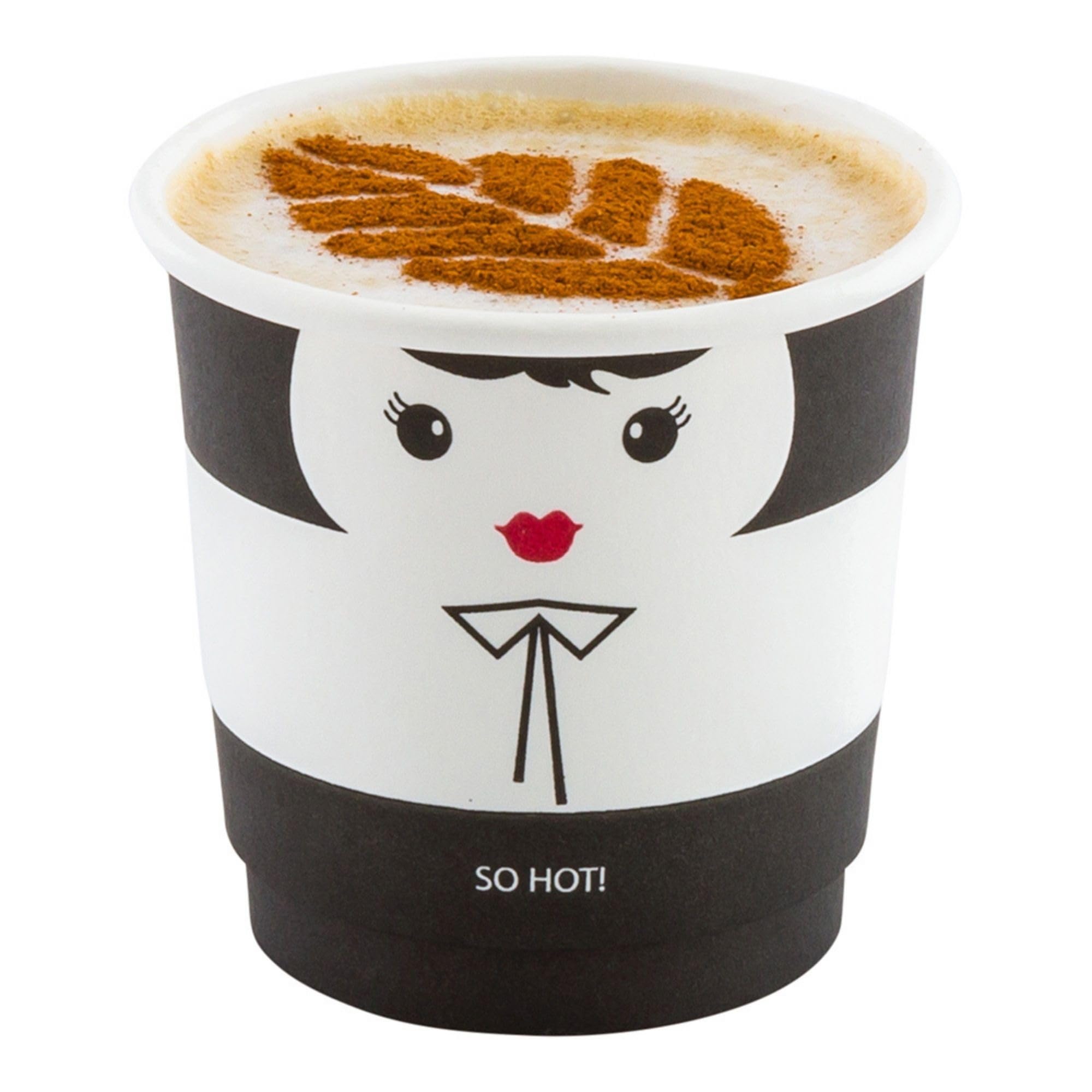 Restaurantware 4 Ounce Disposable Cups, Pack of 500 Double Wall Hot Cups – Lids Sold Separately, Rippled Wall and White Paper Insulation, Madame Design, Ideal for Serving Tea, Coffee, and More