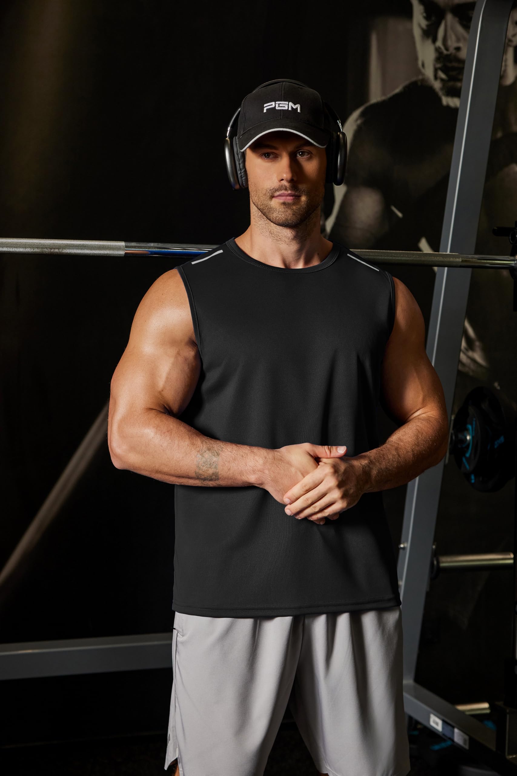 COOFANDY Camiseta de tirantes para hombre, transpirable, para verano, cuello redondo, gimnasio, fitness, culturismo, camiseta sin mangas, para hombre