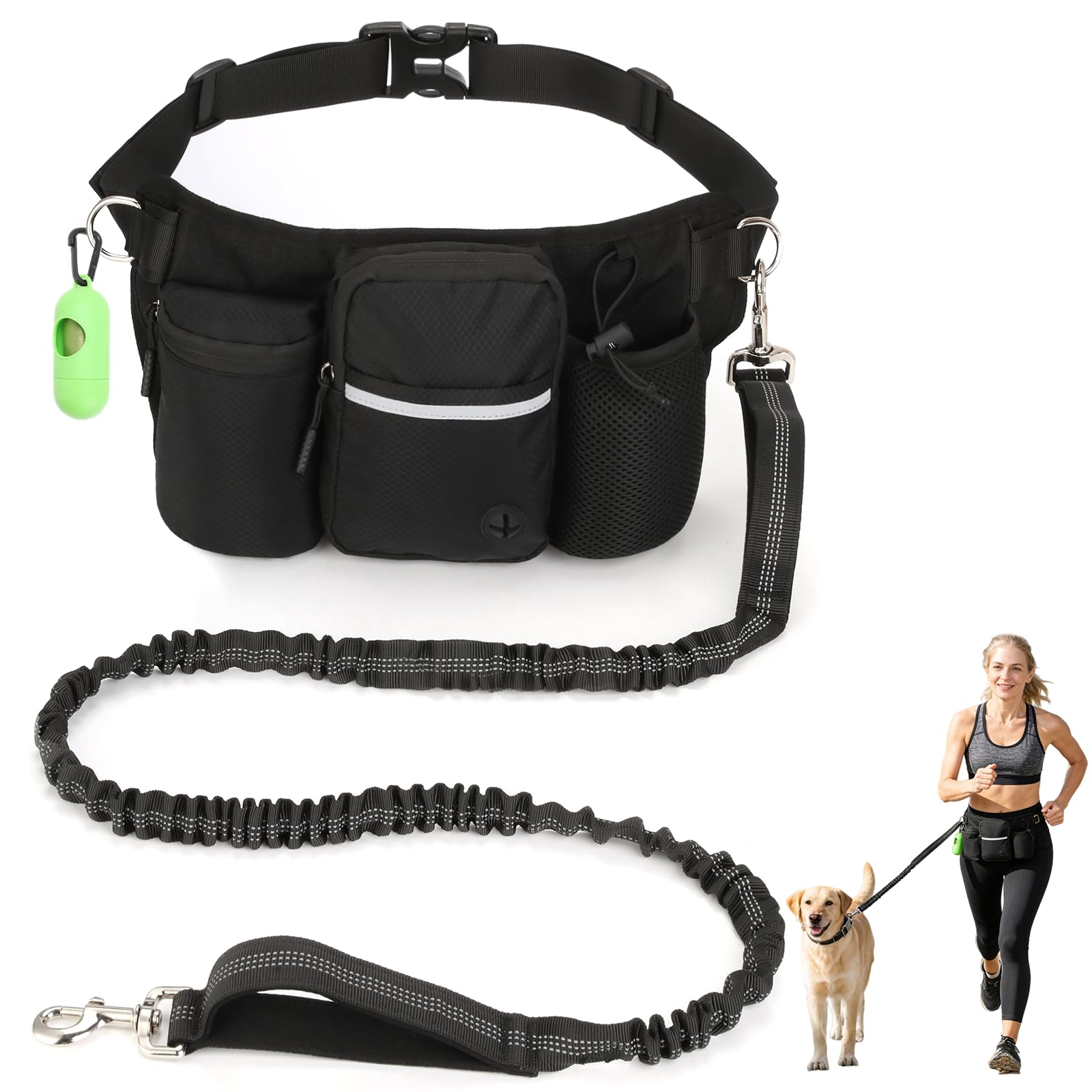 VINATO Porta Premietti per Cani,Sacchetti per Addestramento Cani con Guinzaglio Libero per Cani,Borsa Crocchette Porta Premietti per Cani con Dispenser Sacchetti Igienici – per Cani Piccoli e Medi