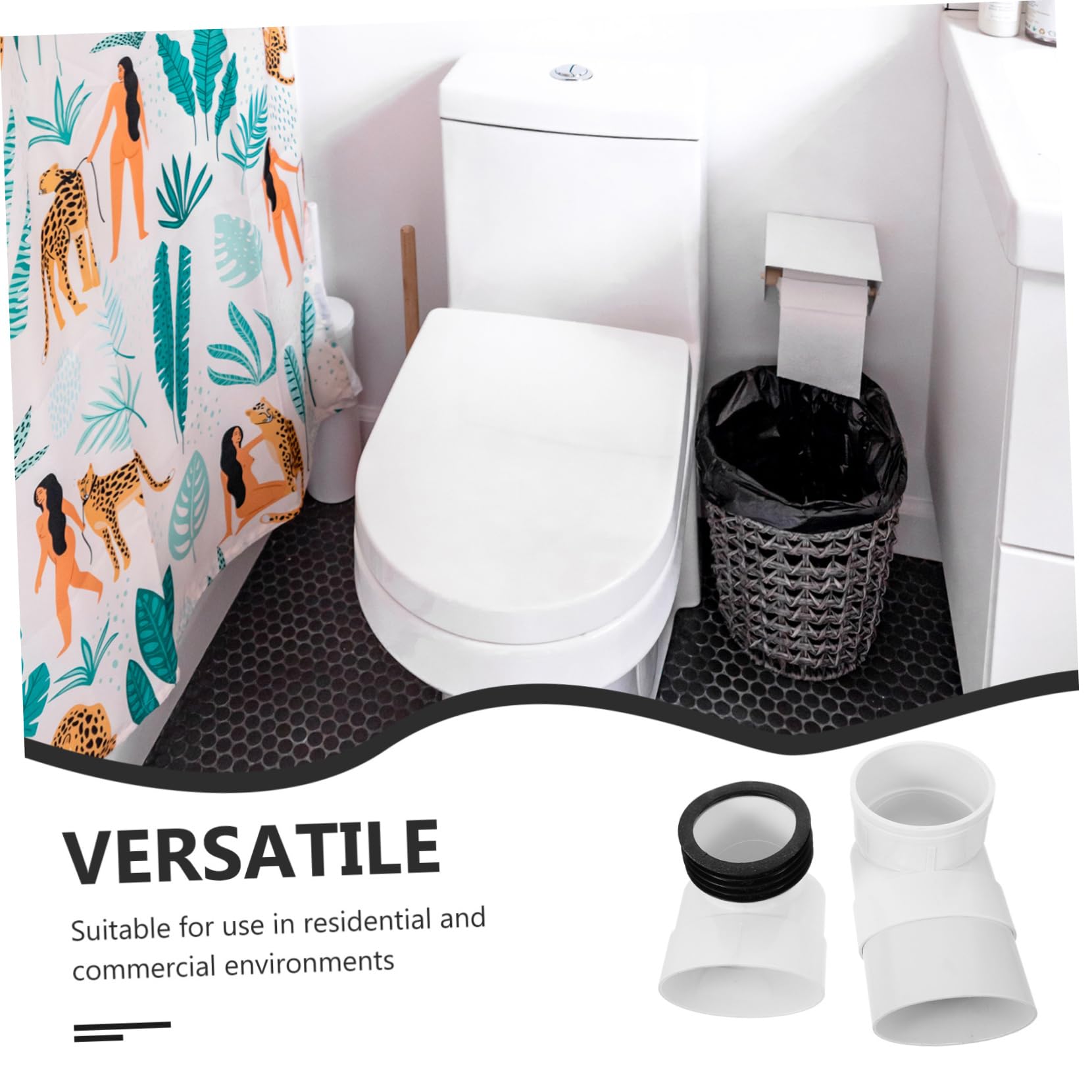 2 Set Completo Adattatore per Kit per Estensione Flangia Wc per Installazione Facile e Veloce Resistente All Usura e Antiruggine per Residenziali e Commerciali