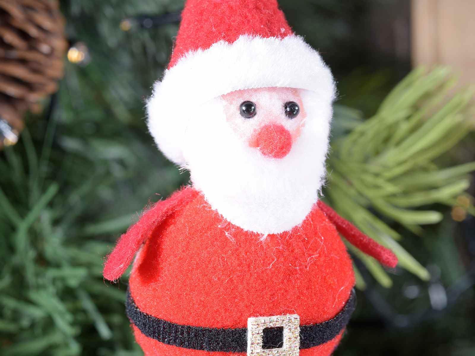 Gruppo Maruccia - Personnages de Noël à suspendre en tissu rembourré - Décorations pour sapin de Noël, maison, vitrines - Lot de 16 décorations de Noël assorties