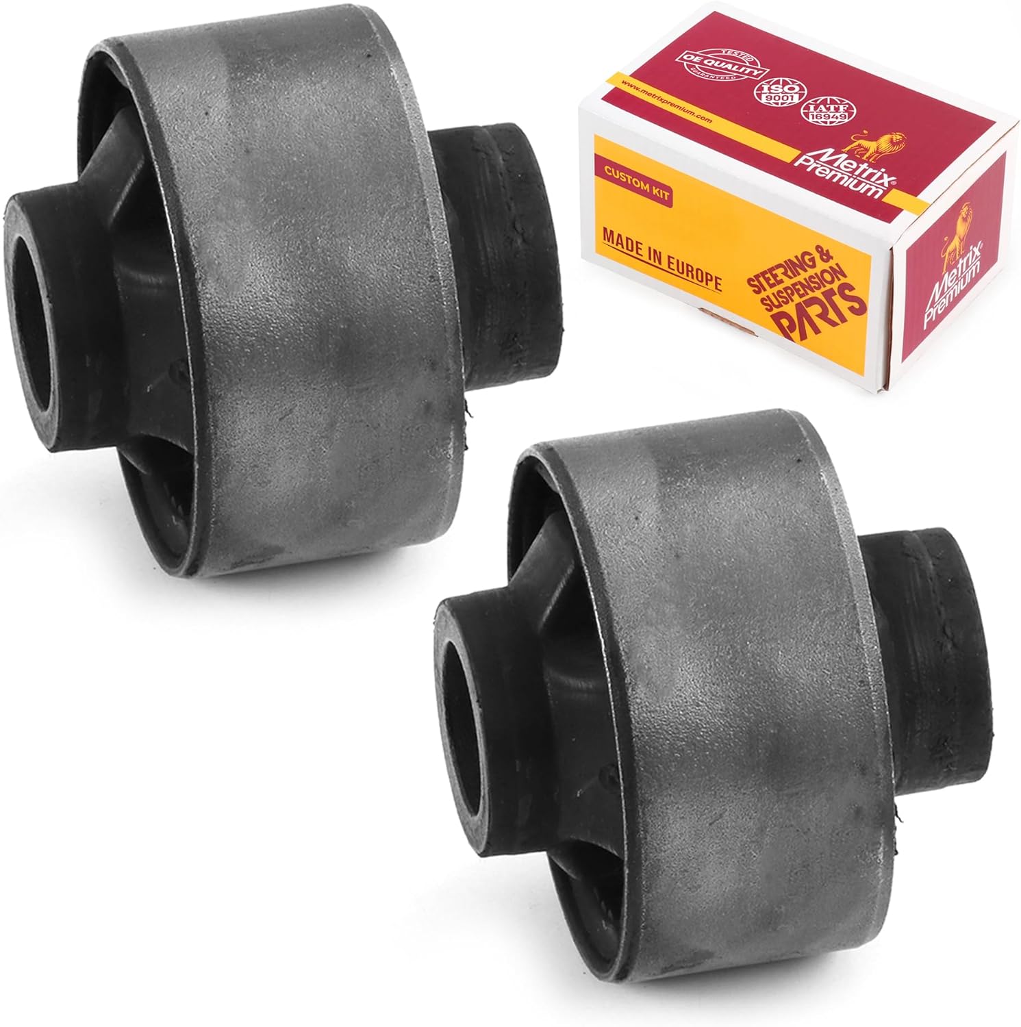 Metrix Premium Chassis Parts - 2 PC Front Lower Rearward Control Arm Bushing Kit Fits 16-17 Subaru Crosstrek, 13-16 XV (Mexico), 13-15 XV Crosstrek, 09-18 Forester, Replacement K201605, Made in Europe