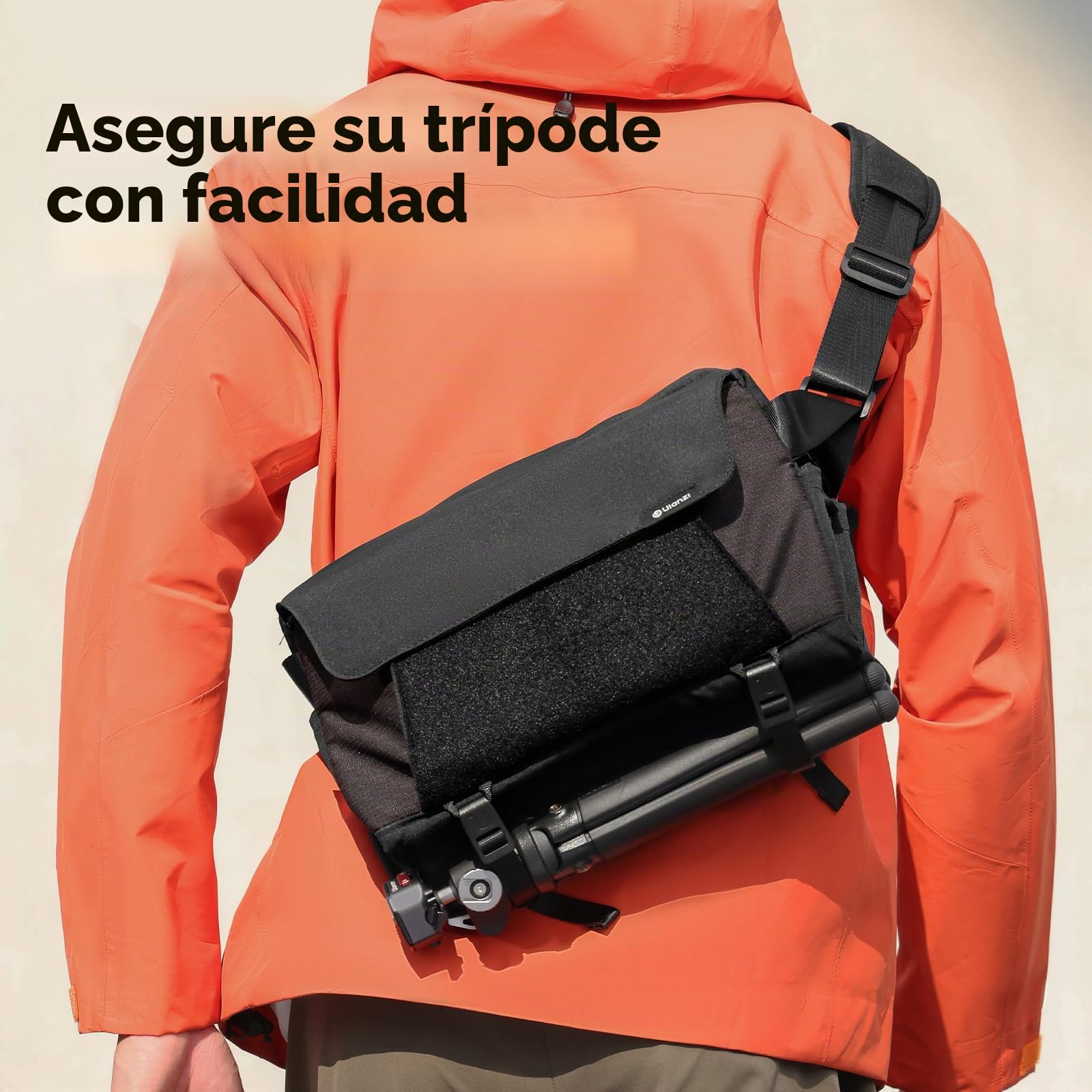 ULANZI Bolsa para Cámara 9L, Mochila Ligera e Impermeable con Soporte para Trípode, Bolso Bandolera Fotográfico con Protección Antirrobo, Compatible con Cámaras DSLR/SLR como Sony, Canon y Fujifilm