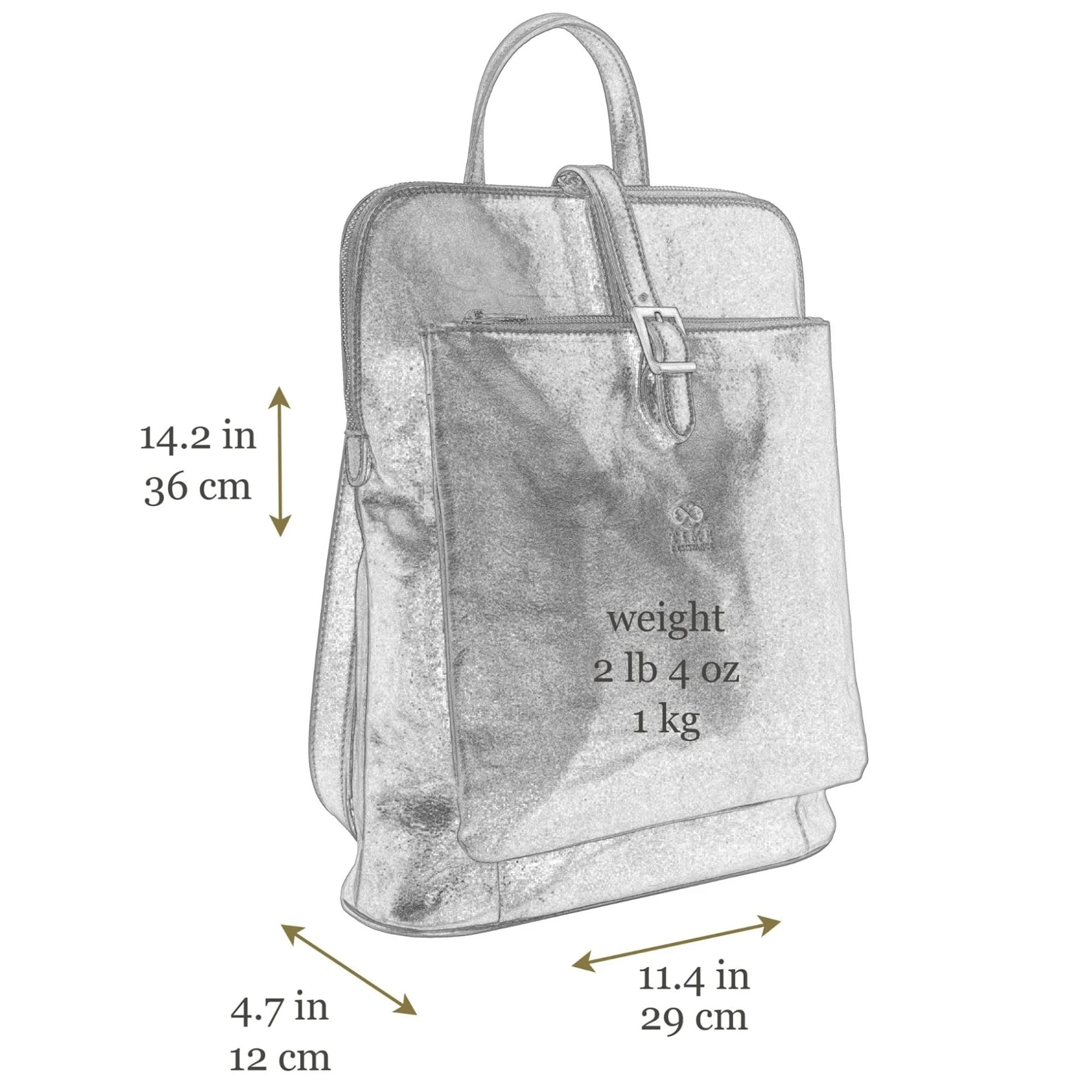 Time Resistance Mochila para Mujer y Hombre Convertible en Bolso de Hombro - Bolso Casual para el Trabajo, Colegio o Universidad - Piel de Grano Entero y Correas Ajustables