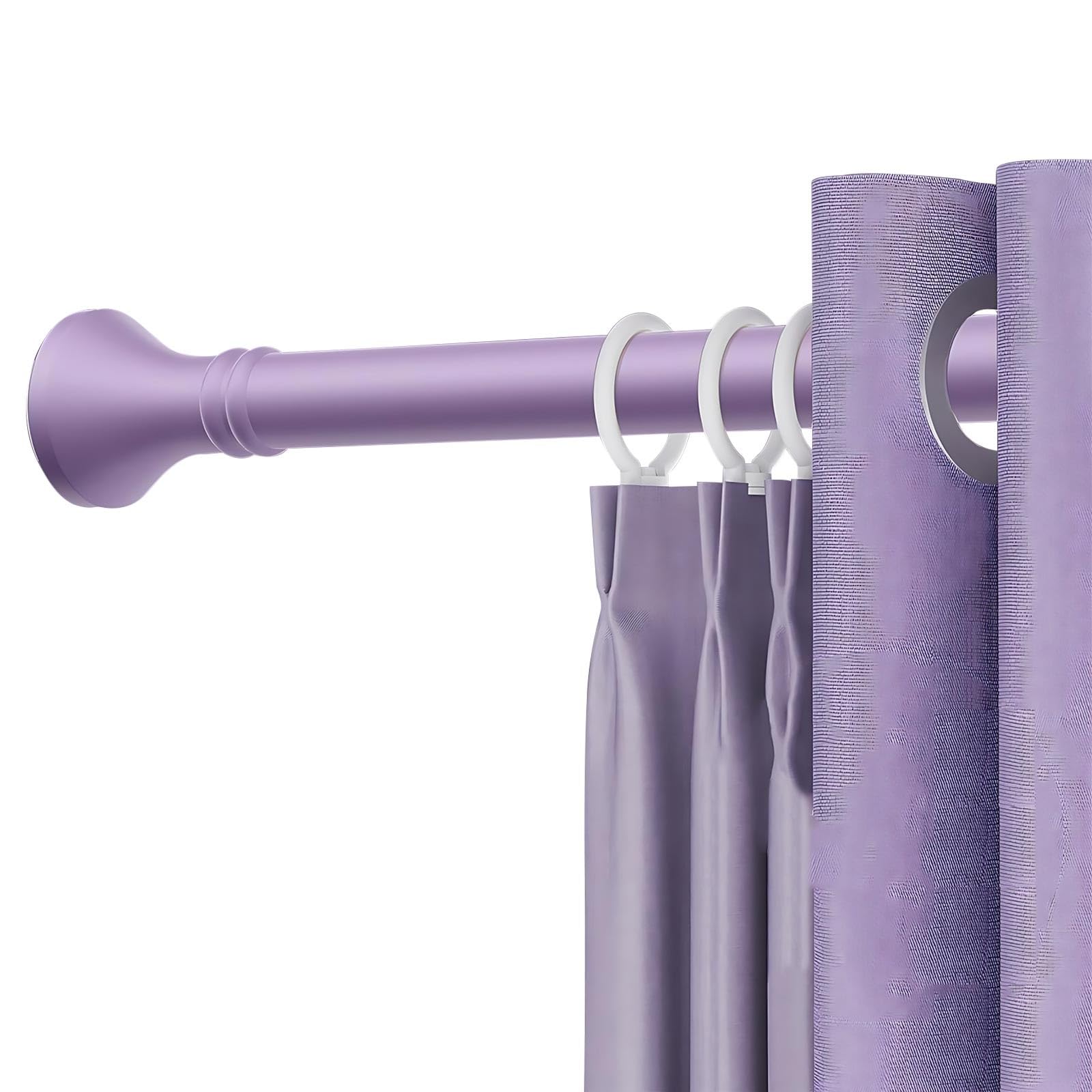 WQPMNYG AdjustableShower Curtain Rod 40500 cm No Drill Tension Pole for Bathroom Window Closet KitchenPurple Extendable 142177 in