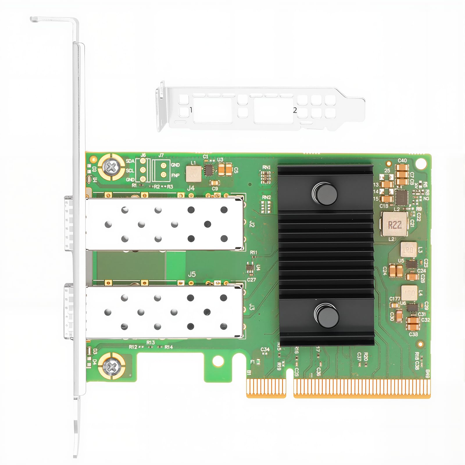 25 GbE Dual Port SFP28 adapter Ethernet, do Mellanox ConnectX-6 LX SmartNIC, PCIe 4.0 x8, RoCE, obsługa Windows/Windows Server/Linux