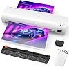 A4 Laminator, 4 in 1 Compact & Portable Thermal and Cold Laminator with 15 Laminating Pouches, ABS Jam Release for Document Photo Protection, No Bubbles for Home Office School Use,White