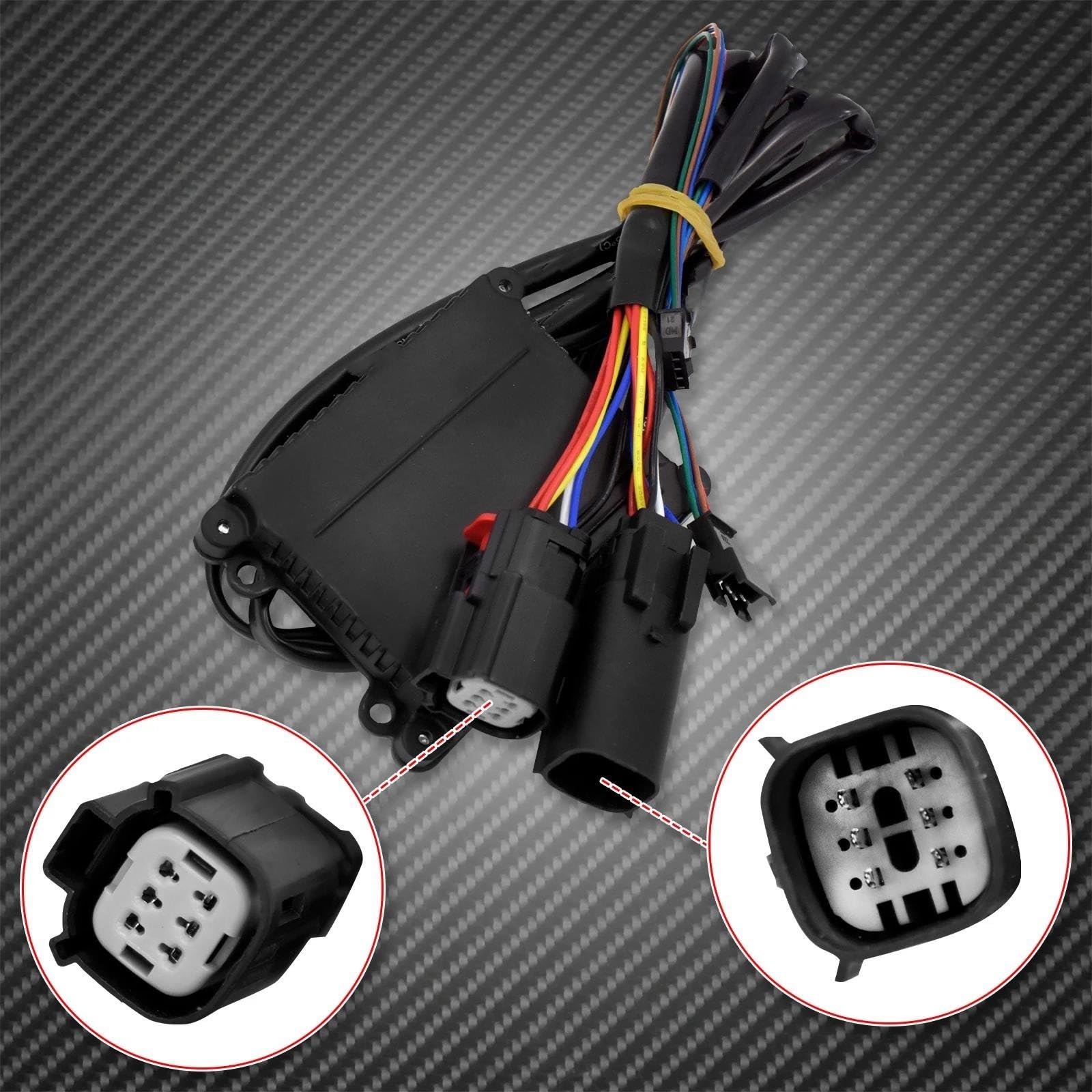 Intermitentes para Harley para Touring Road Street Electra Glide Ultra Limited FLH Alforjas LED para Motocicletas Luz Freno En Funcionamiento Y Luz Señal Giro Lámpara señal(Black+Smoked)