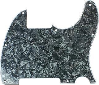 Custom Guitar Pickguard Fits Tele Esquire No-Neck-PU,4Ply Black Pearl Celluloid